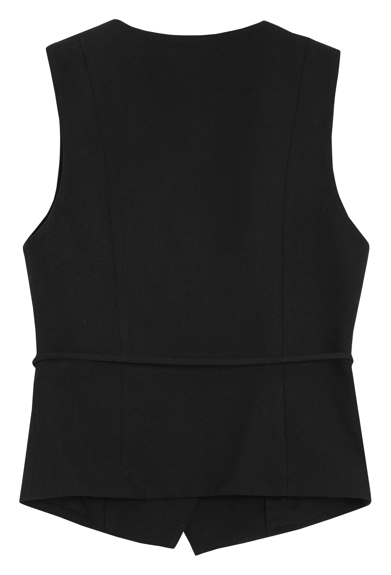 Sleeveless Solid Crossed Vest GRACE ET MILA Black