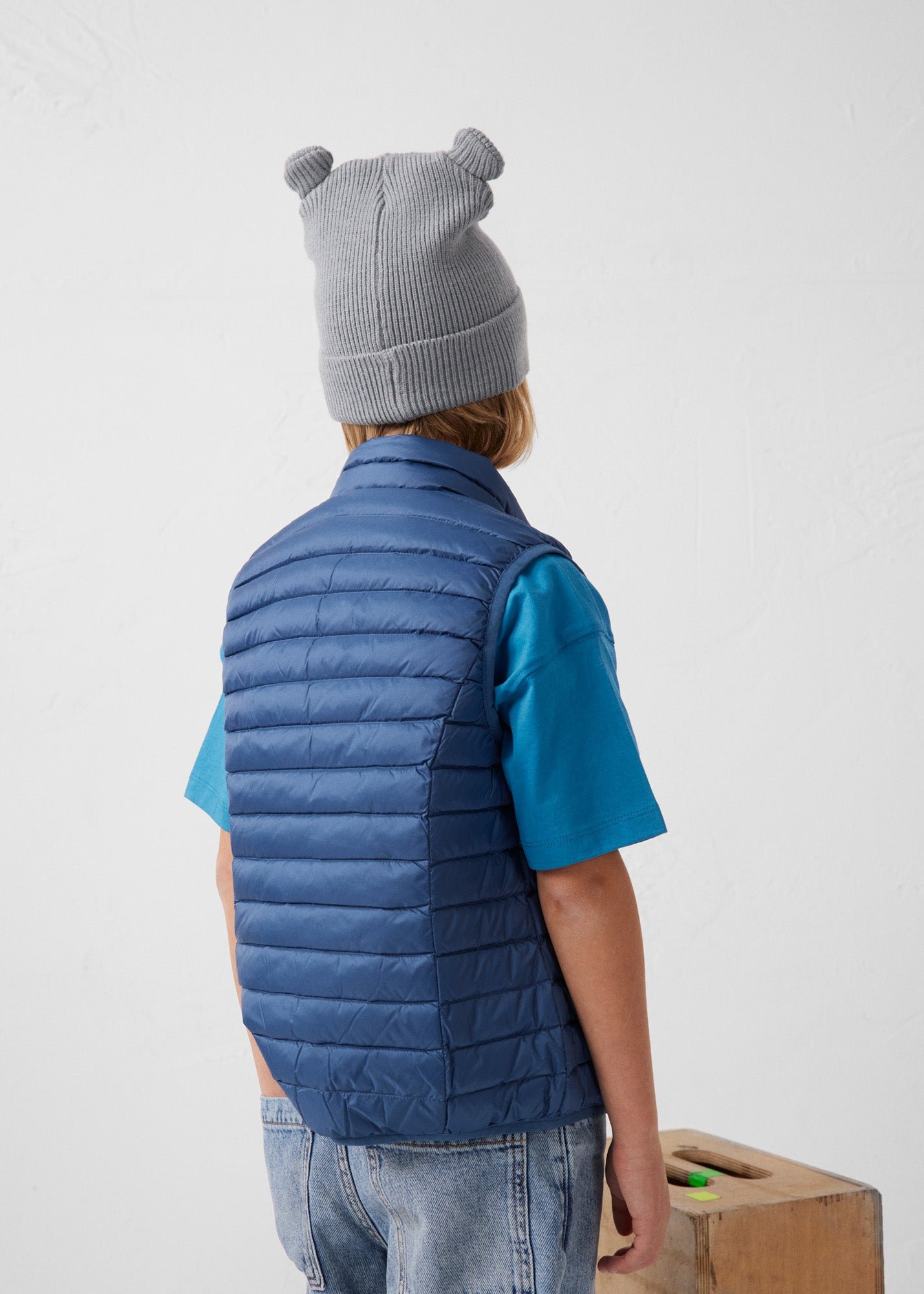 Zoe children's sleeveless puffer jacket JOTT Blue