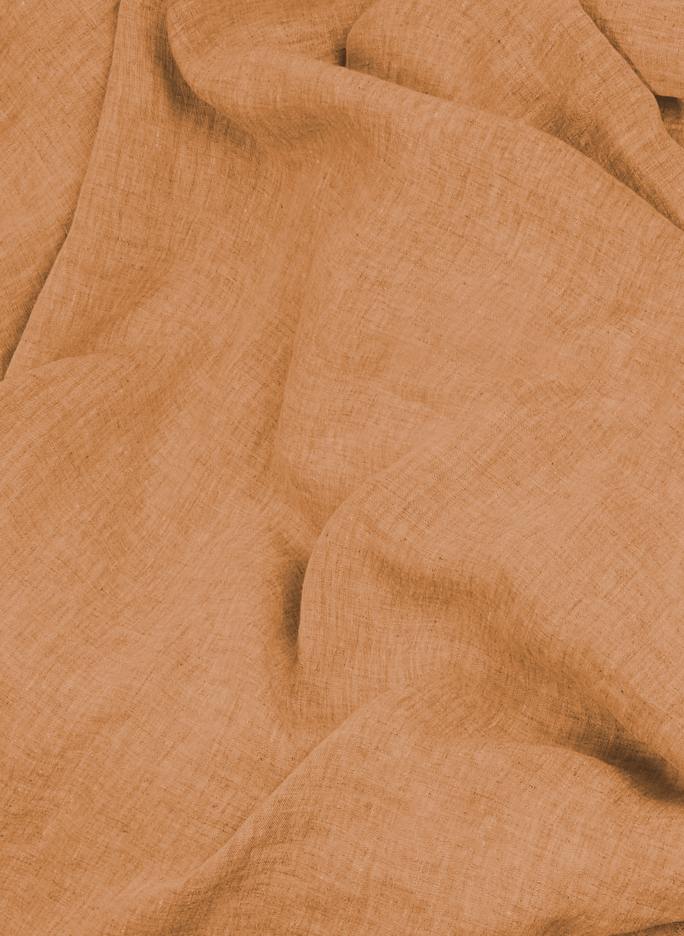 Washed linen sheet Brown
