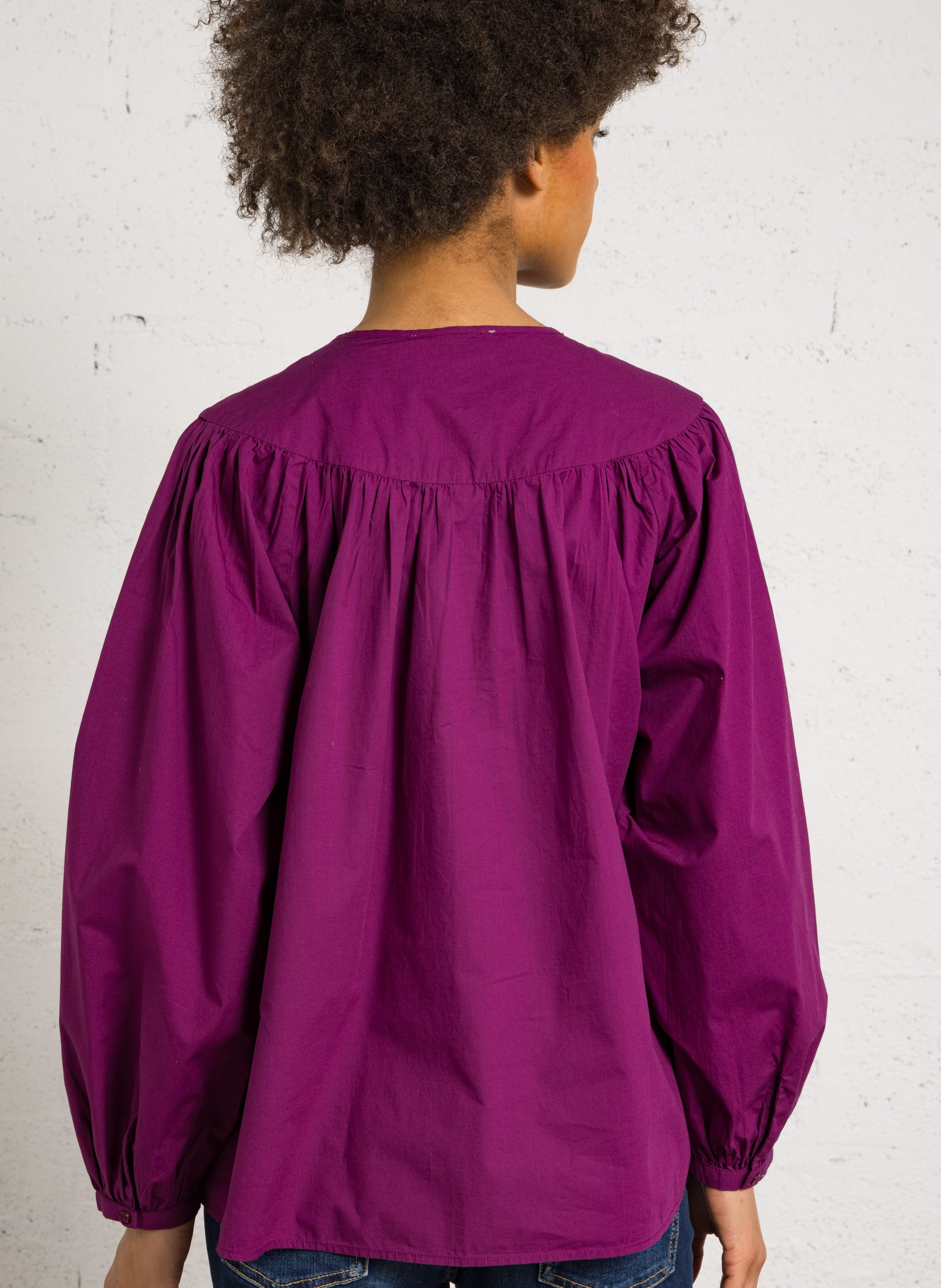 Korte, katoenen jurk met ronde hals SUD EXPRESS Roze