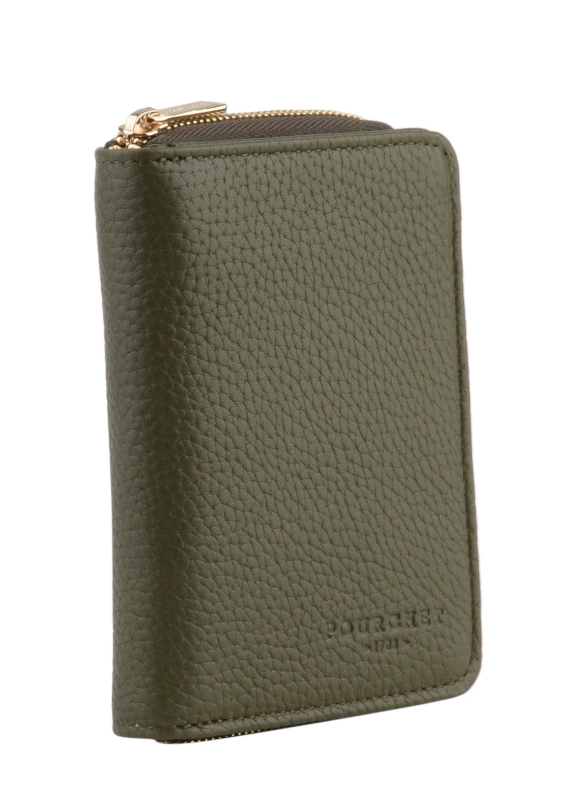 Calfskin leather wallet Khaki