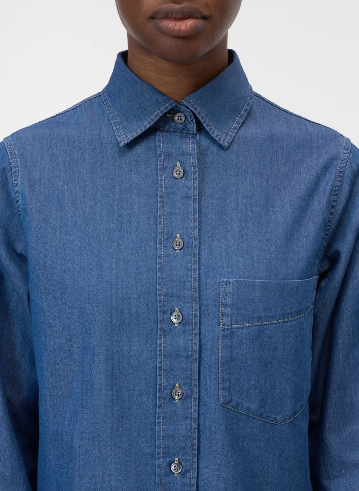 Chemise col classique en coton CLOSED Bleu