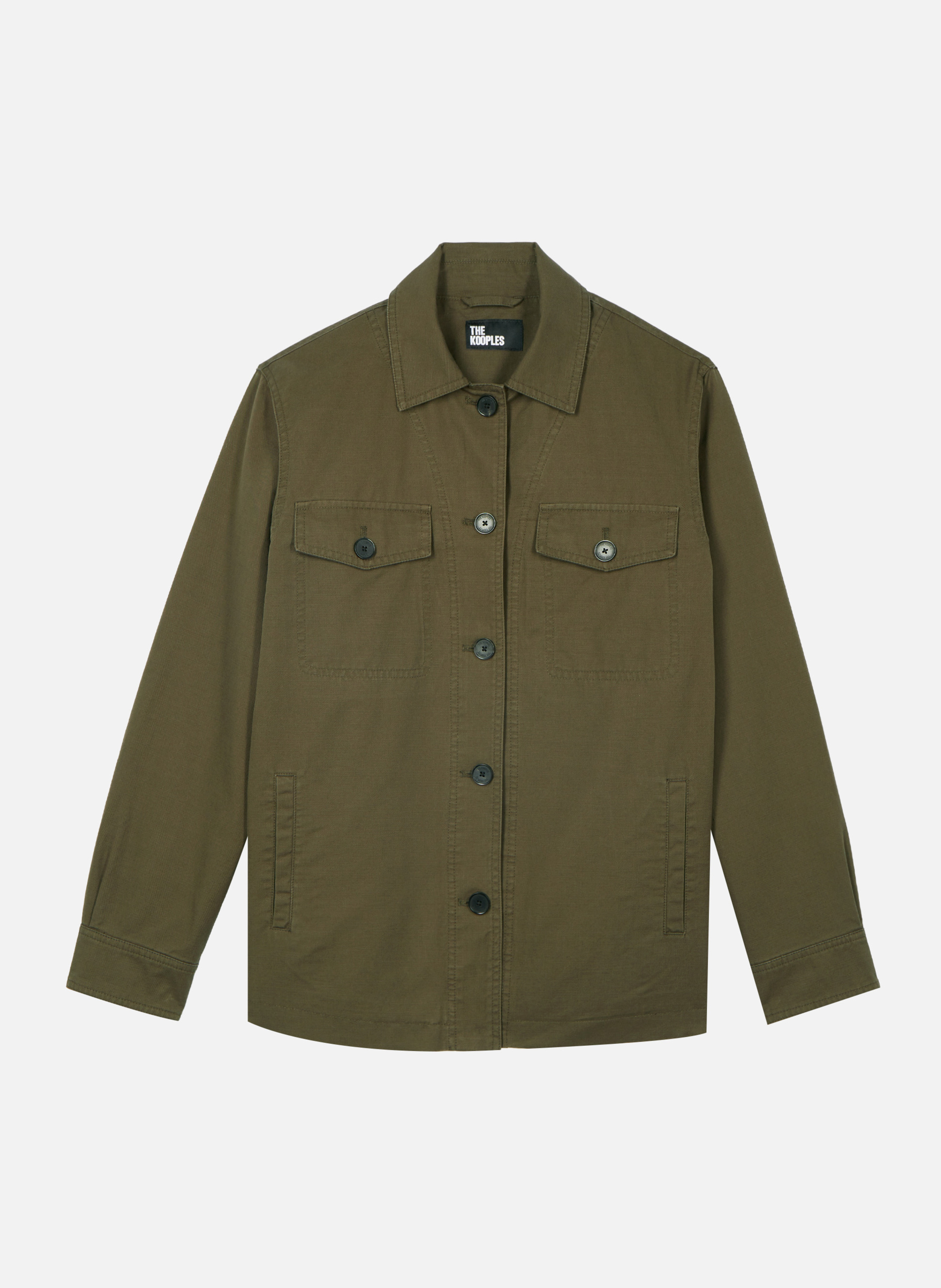 Blouson dos brodé en coton THE KOOPLES Vert