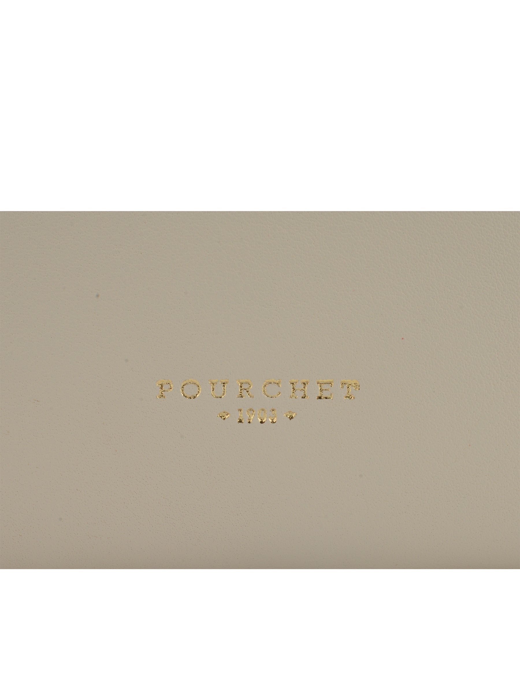 Sac porté épaule en cuir de vachette POURCHET Beige