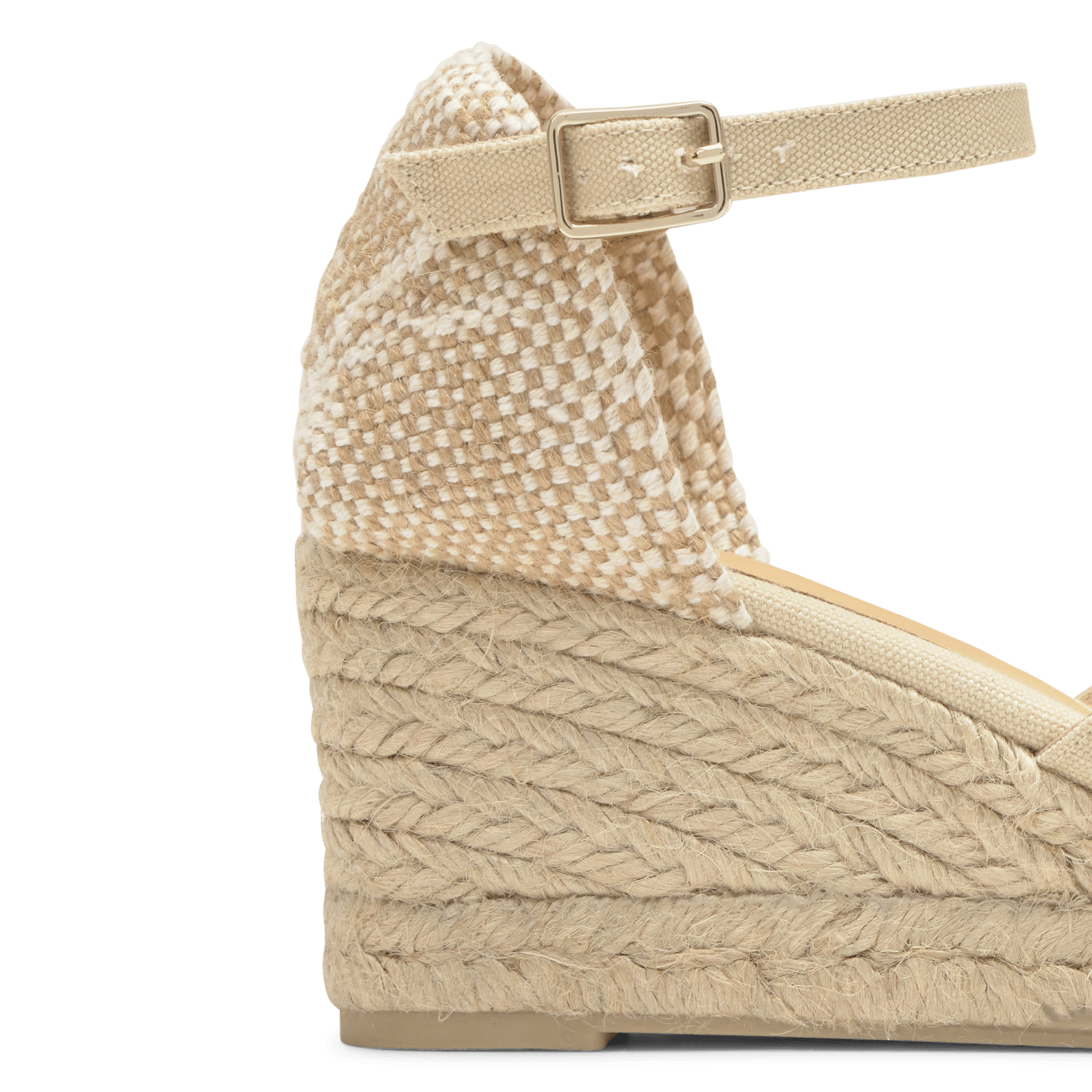 Organic cotton wedge sandals CASTANER Beige
