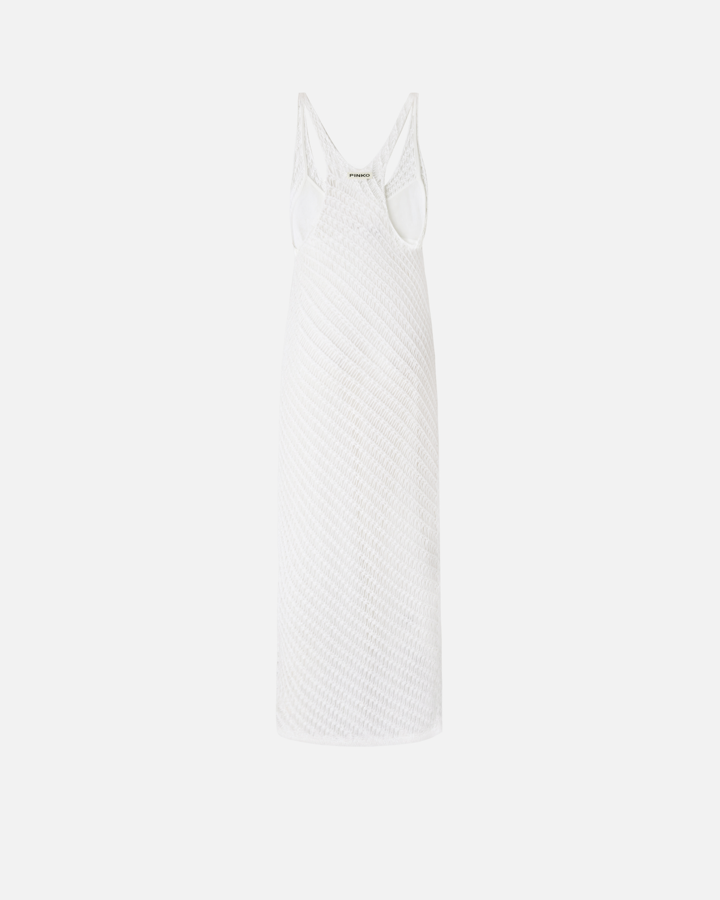 Robe midi façon crochet à paillettes PINKO Blanc