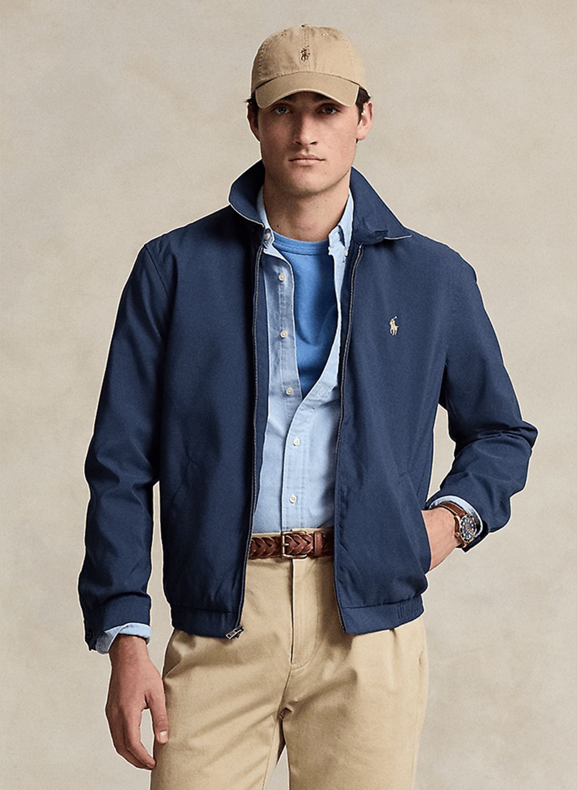 Gerade geschnittener Blouson mit klassischem Kragen POLO RALPH LAUREN