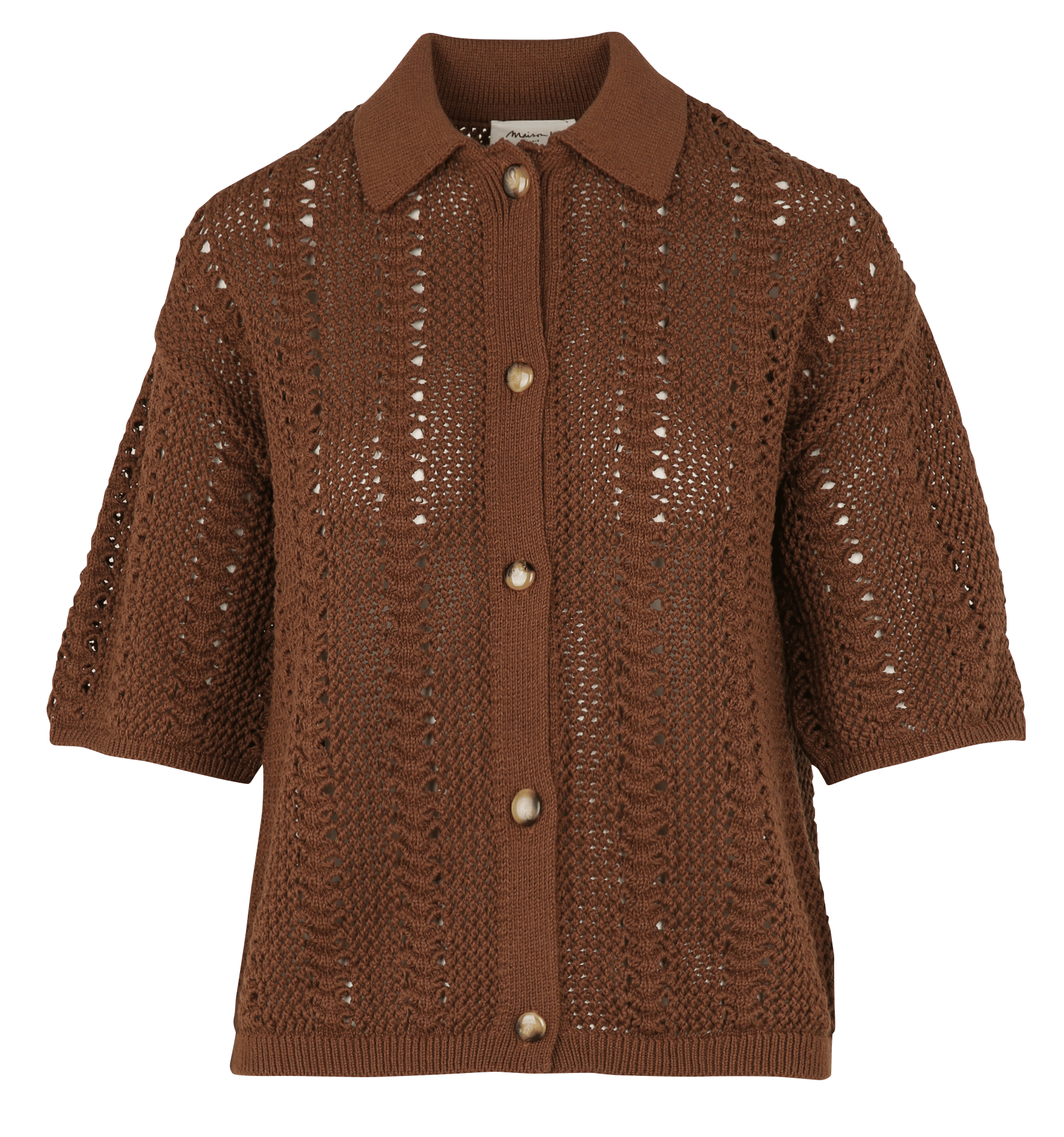 Short-sleeved cotton-blend sweater MAISON 123