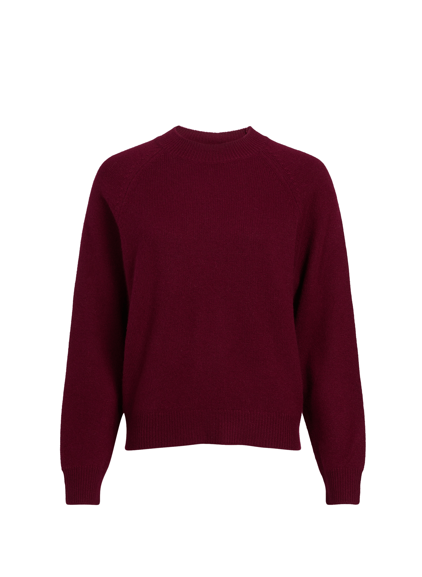 Straight fit plain round neck cashmere sweater SAISON 1865