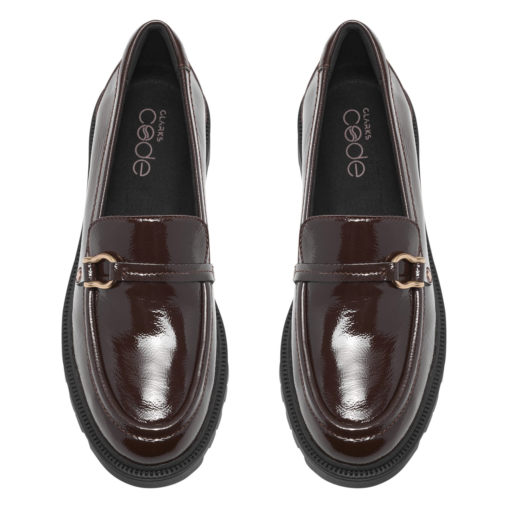Mokassins aus Lackleder CLARKS Braun