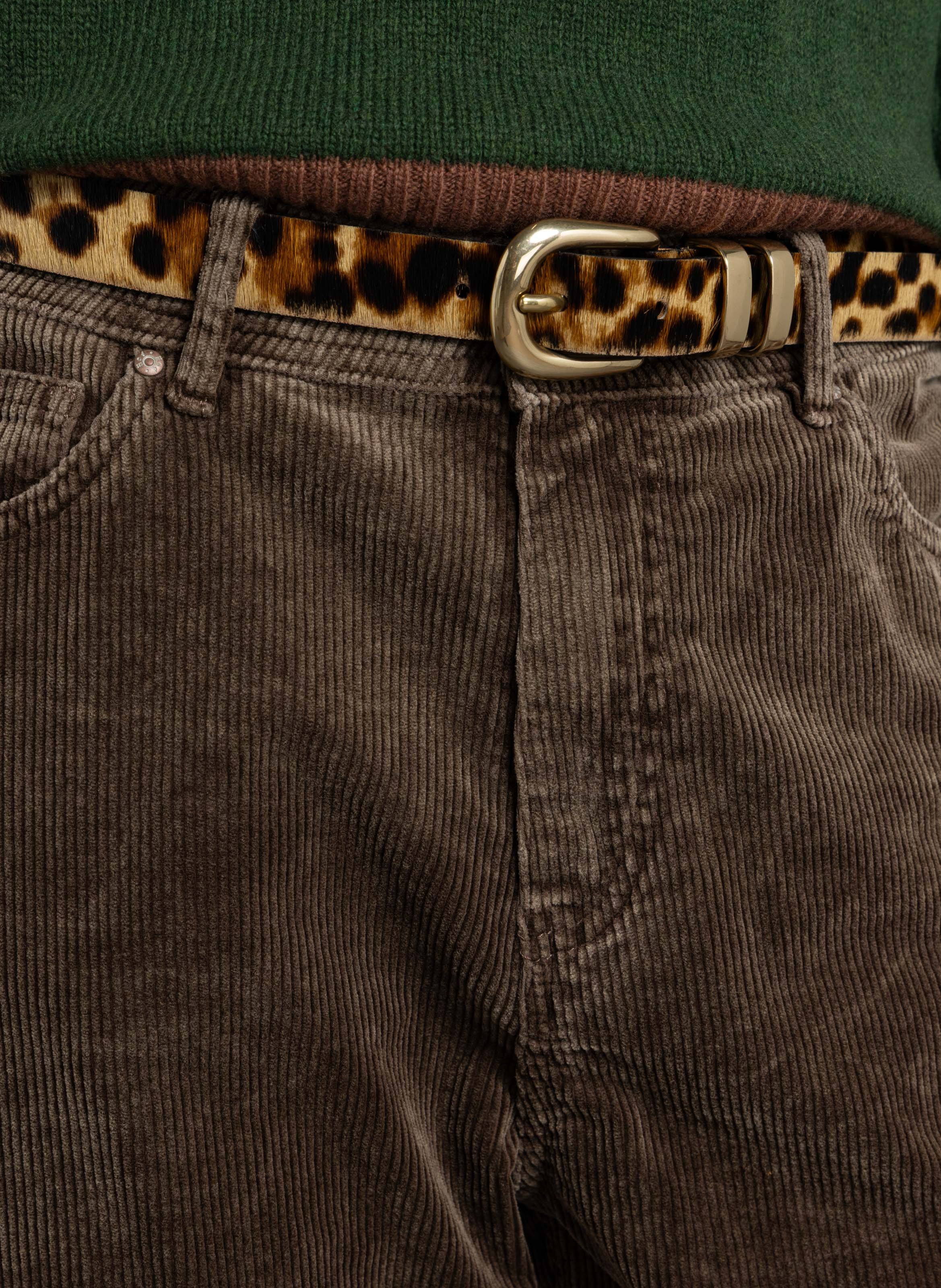 Ceinture en cuir MAISON BOINET Marron