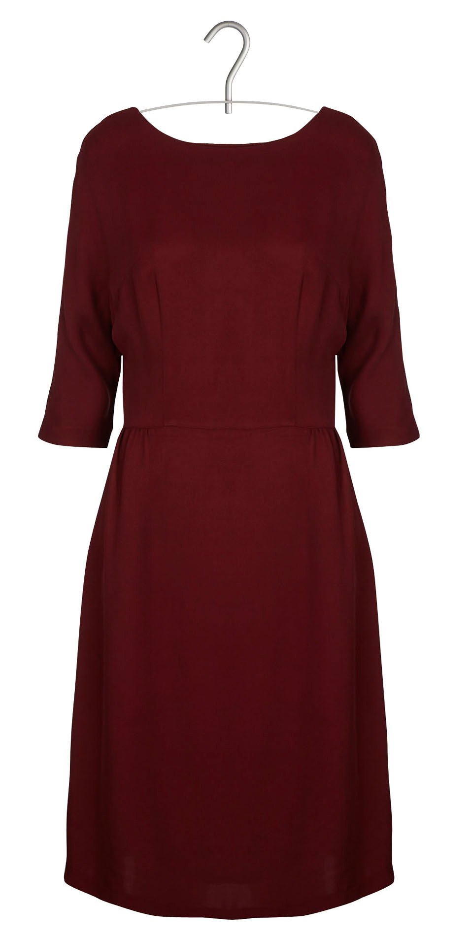 Robe midi cintrée et décolletée dos MOMONI Rouge