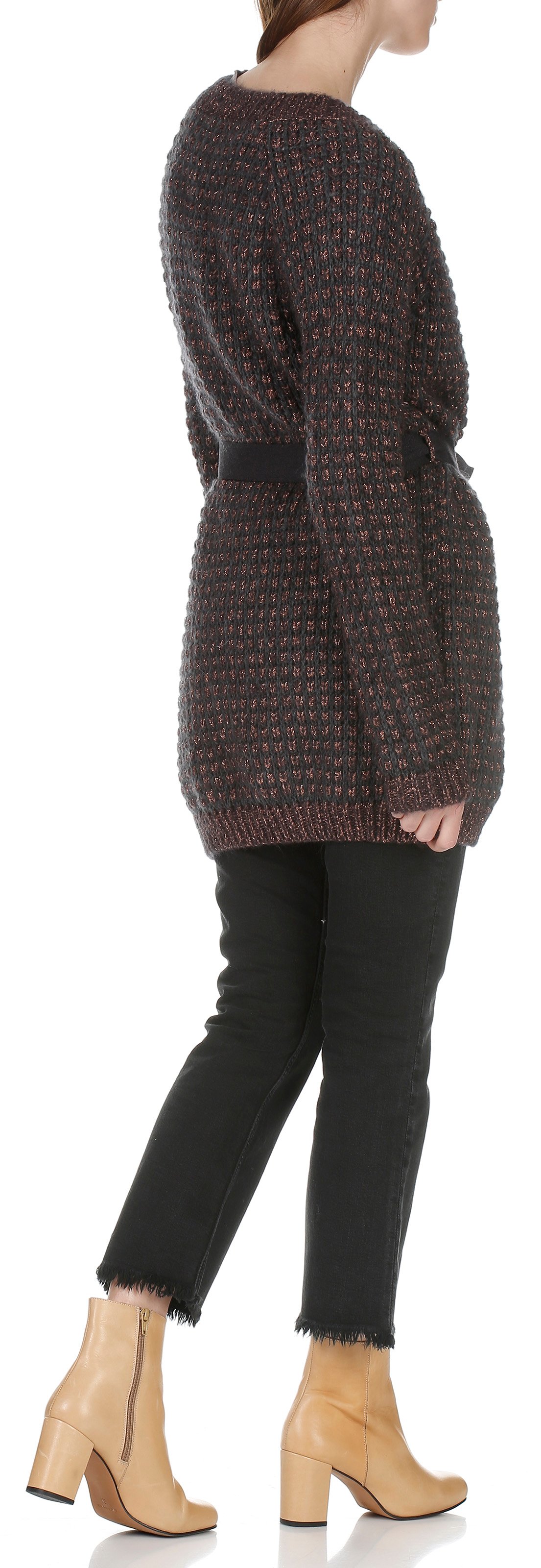 Fluid cotton-blend top MOMONI Grey