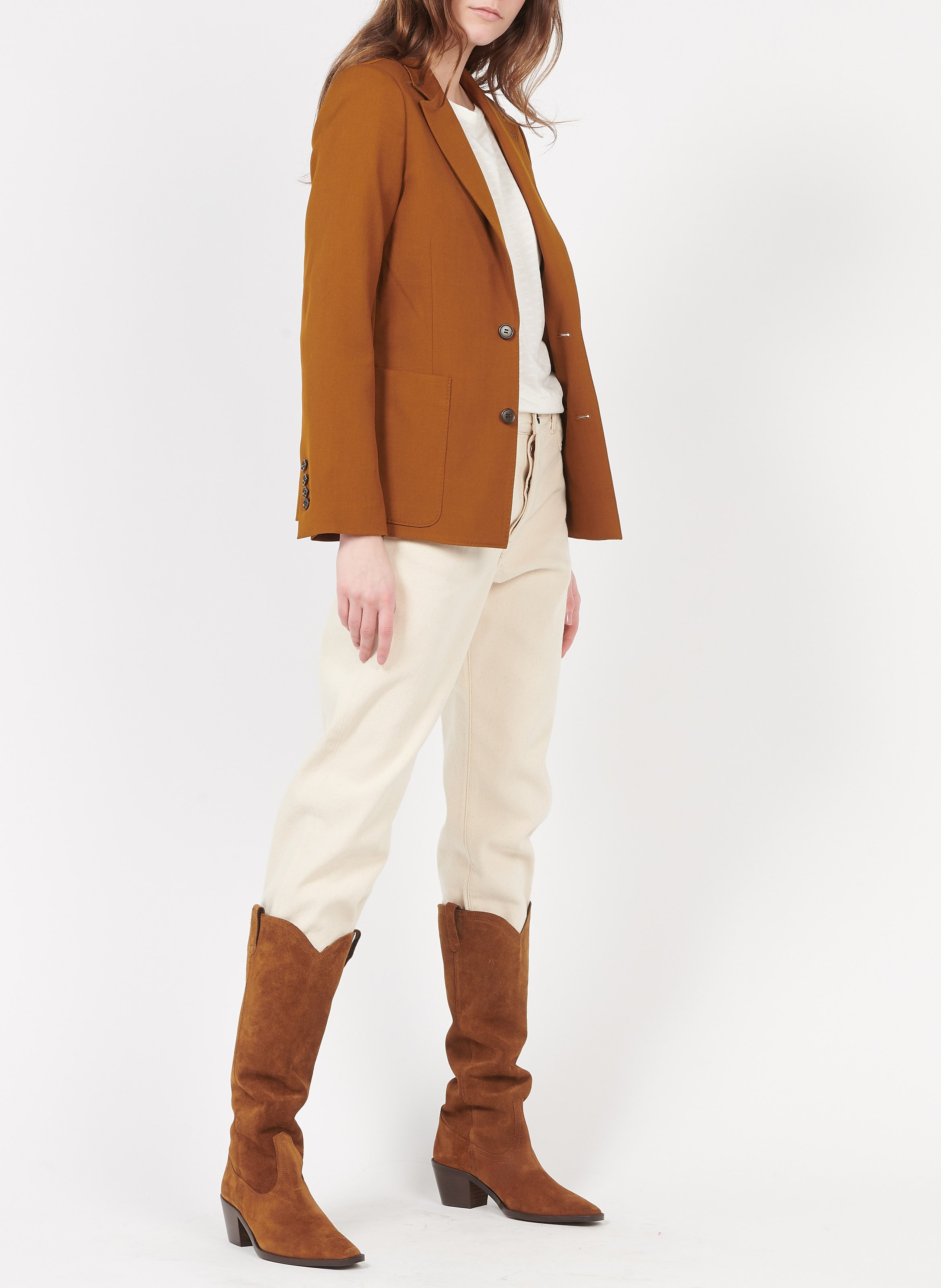Top col bateau ample SESSUN Beige