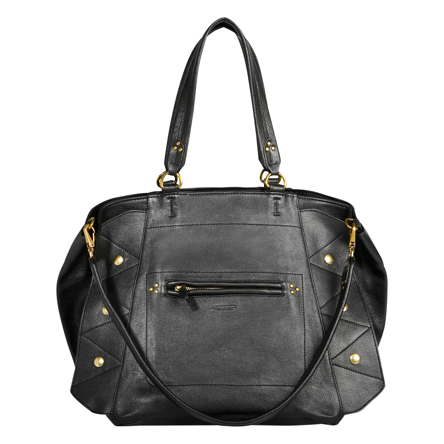 Leather tote bag JEROME DREYFUSS Black