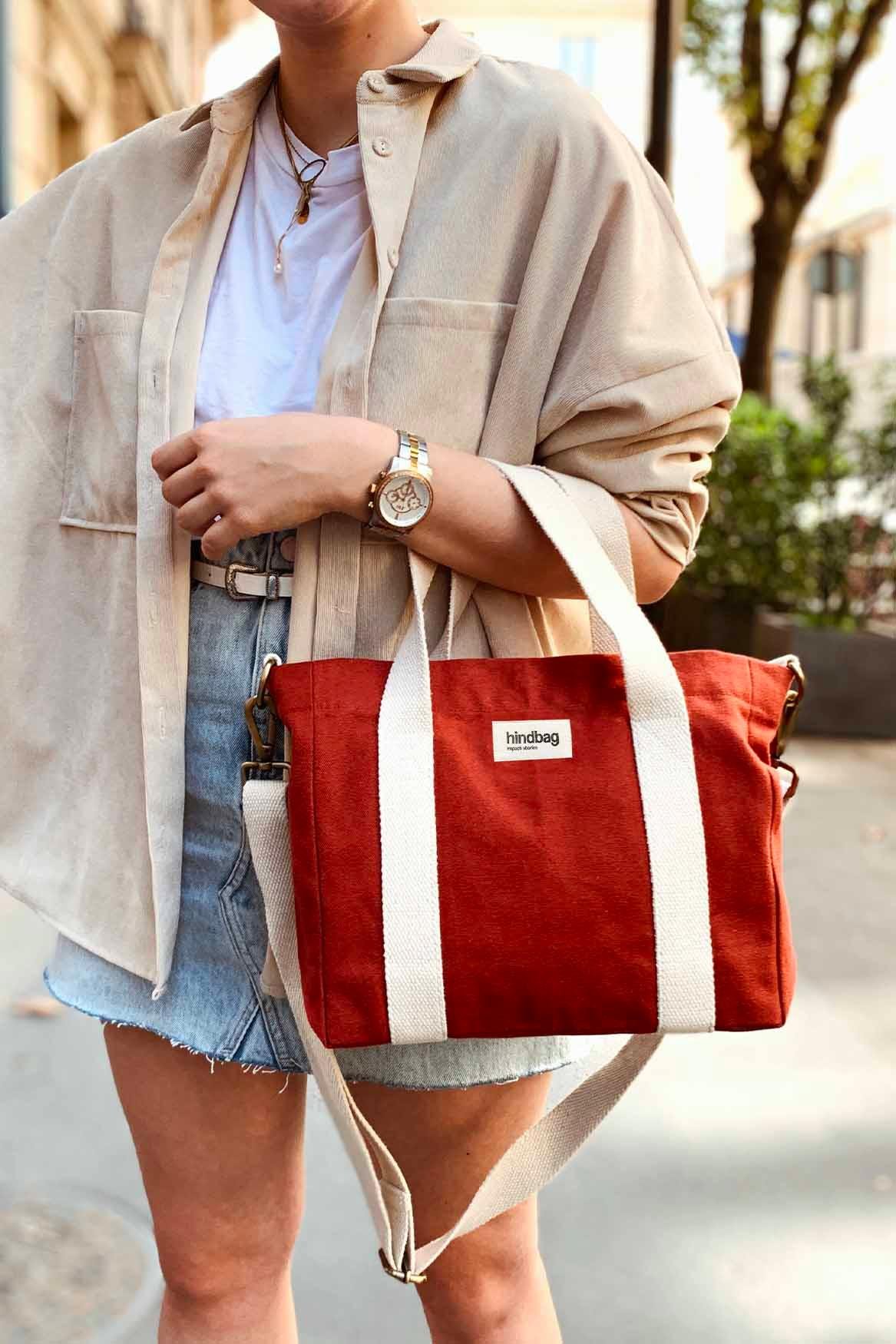 Cotton handbag HINDBAG Red
