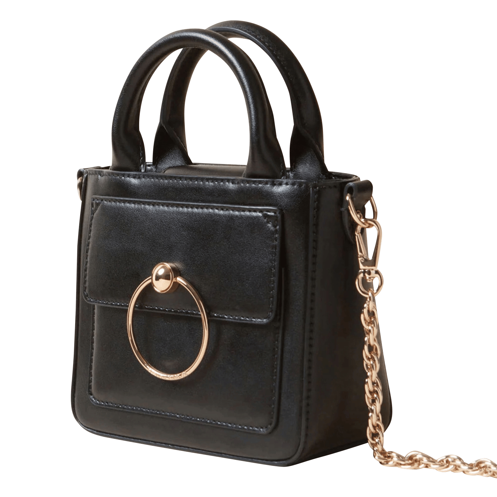 Kleine schoudertas van glad leer CLAUDIE PIERLOT Zwart