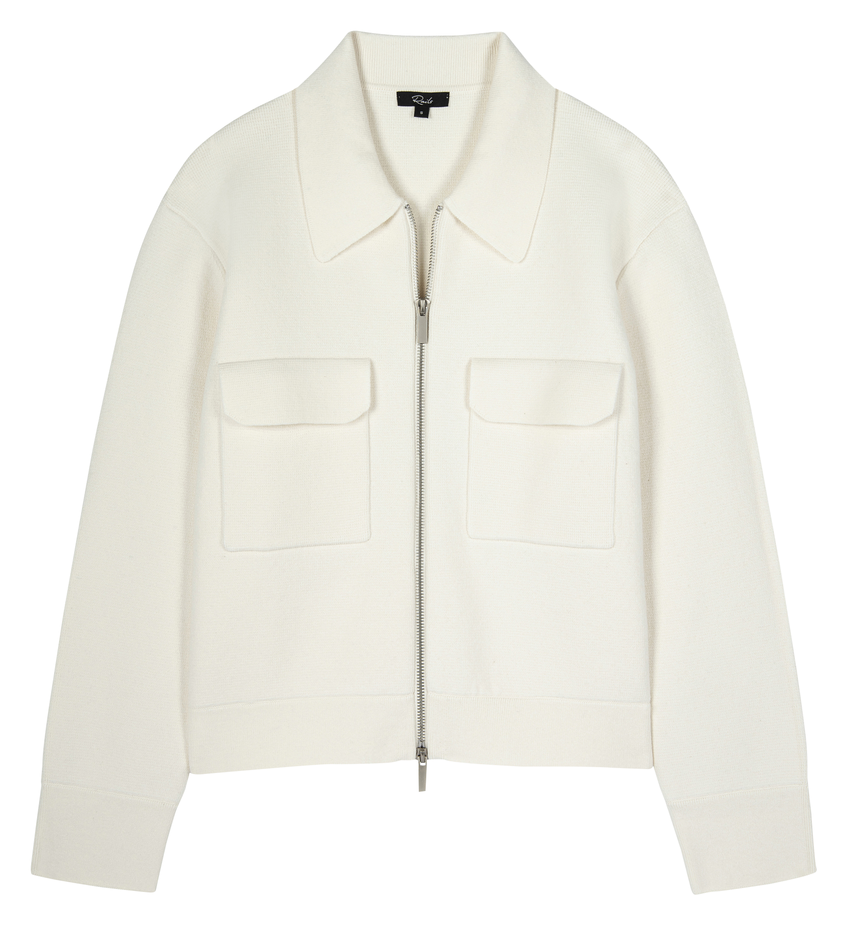 Veste col classique en coton mélangé RAILS Blanc