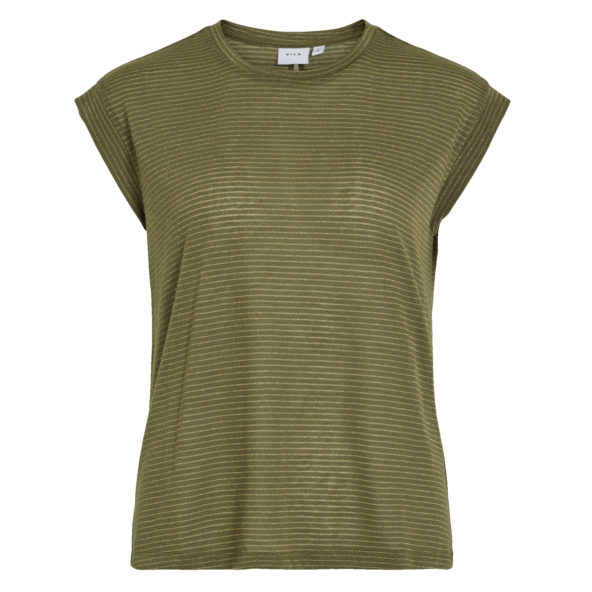 Tee-shirt droit à rayures VILA Vert