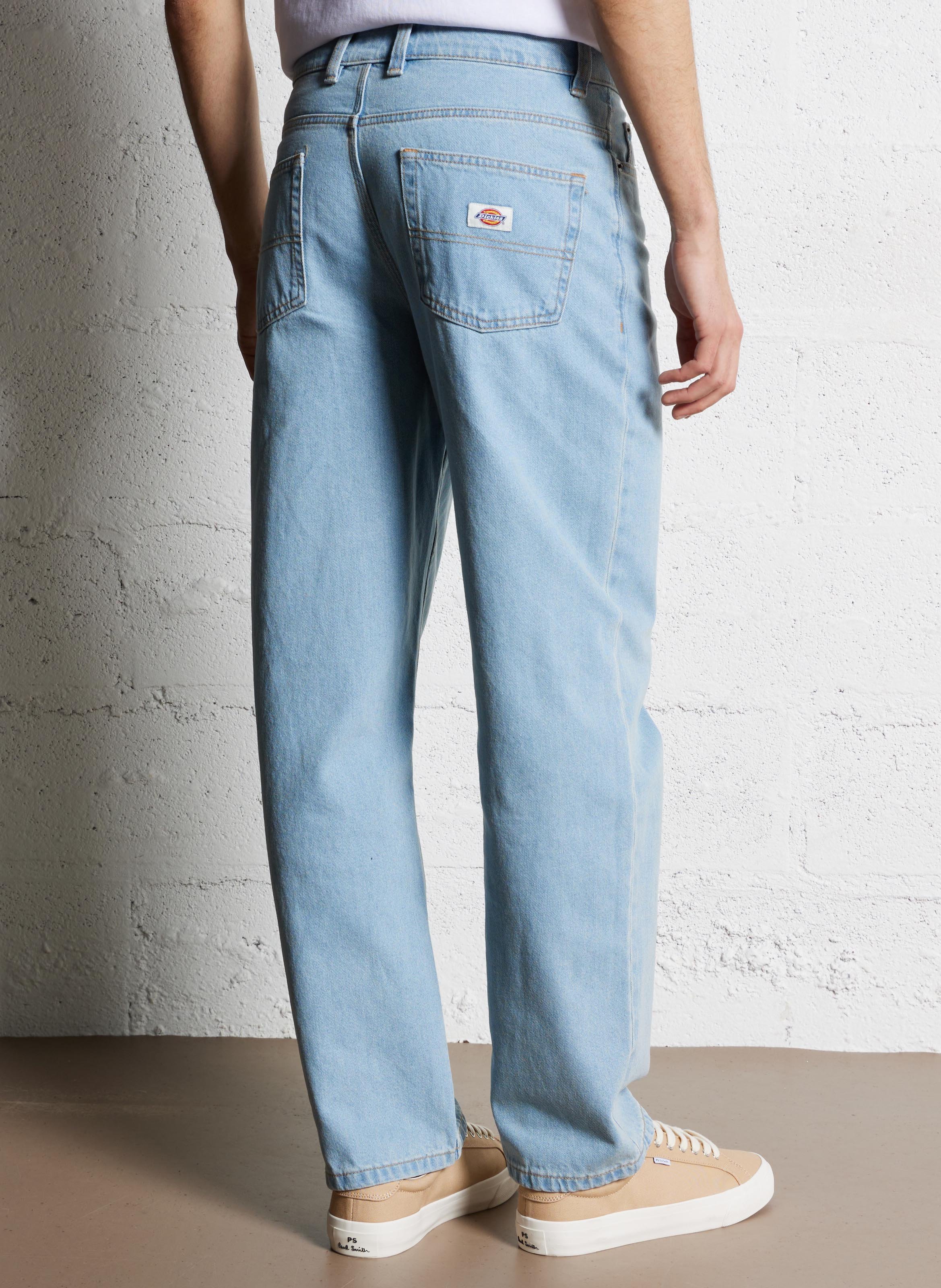 Jean droit en coton DICKIES Bleu