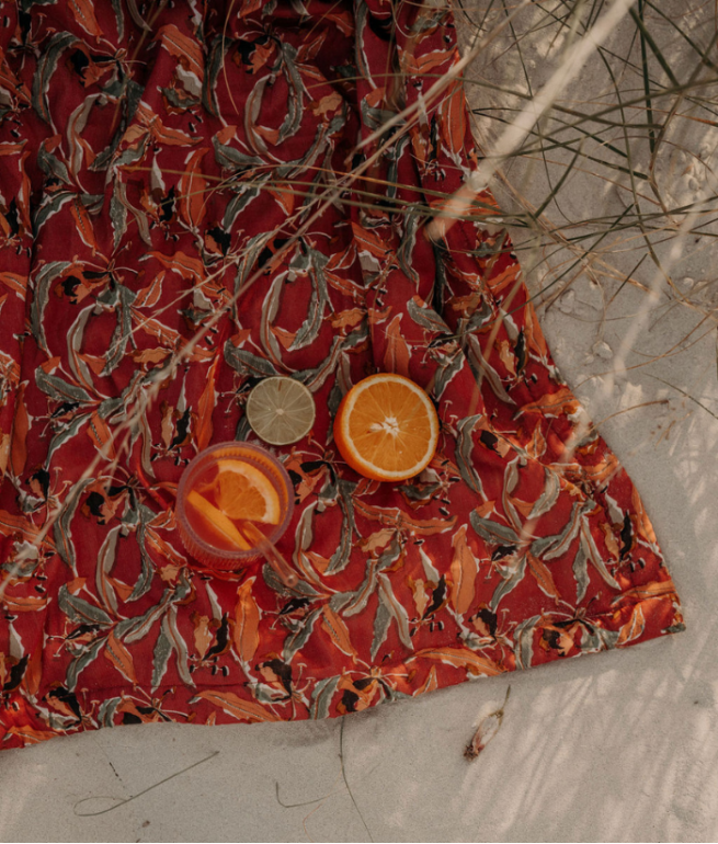 Fouta de plage BINDI ATELIER Orange