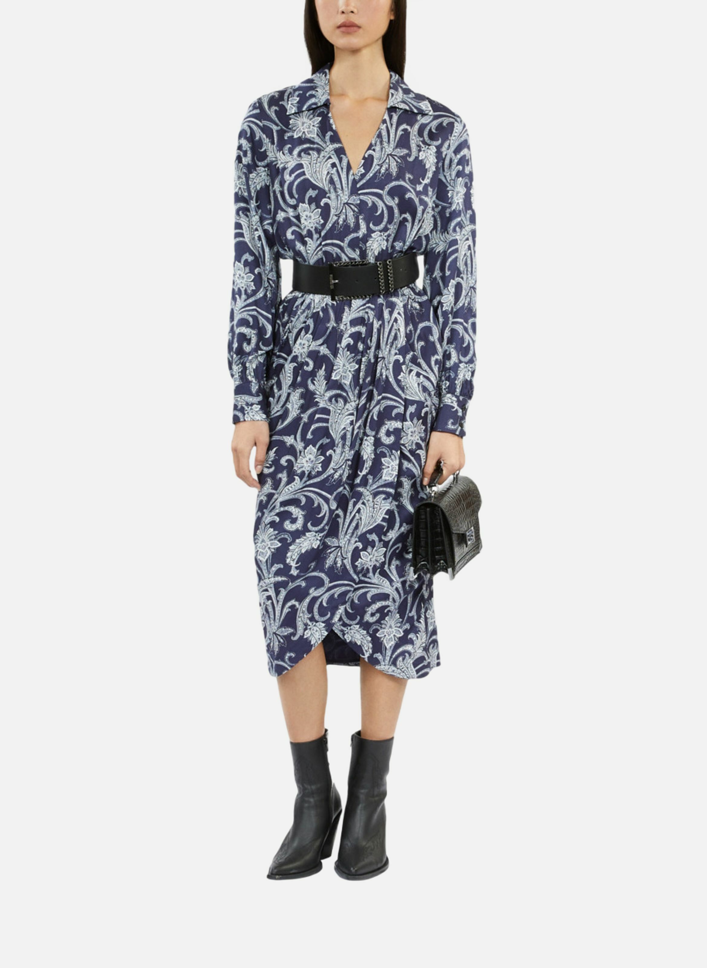 Leather belt with chain buckle THE KOOPLES Black