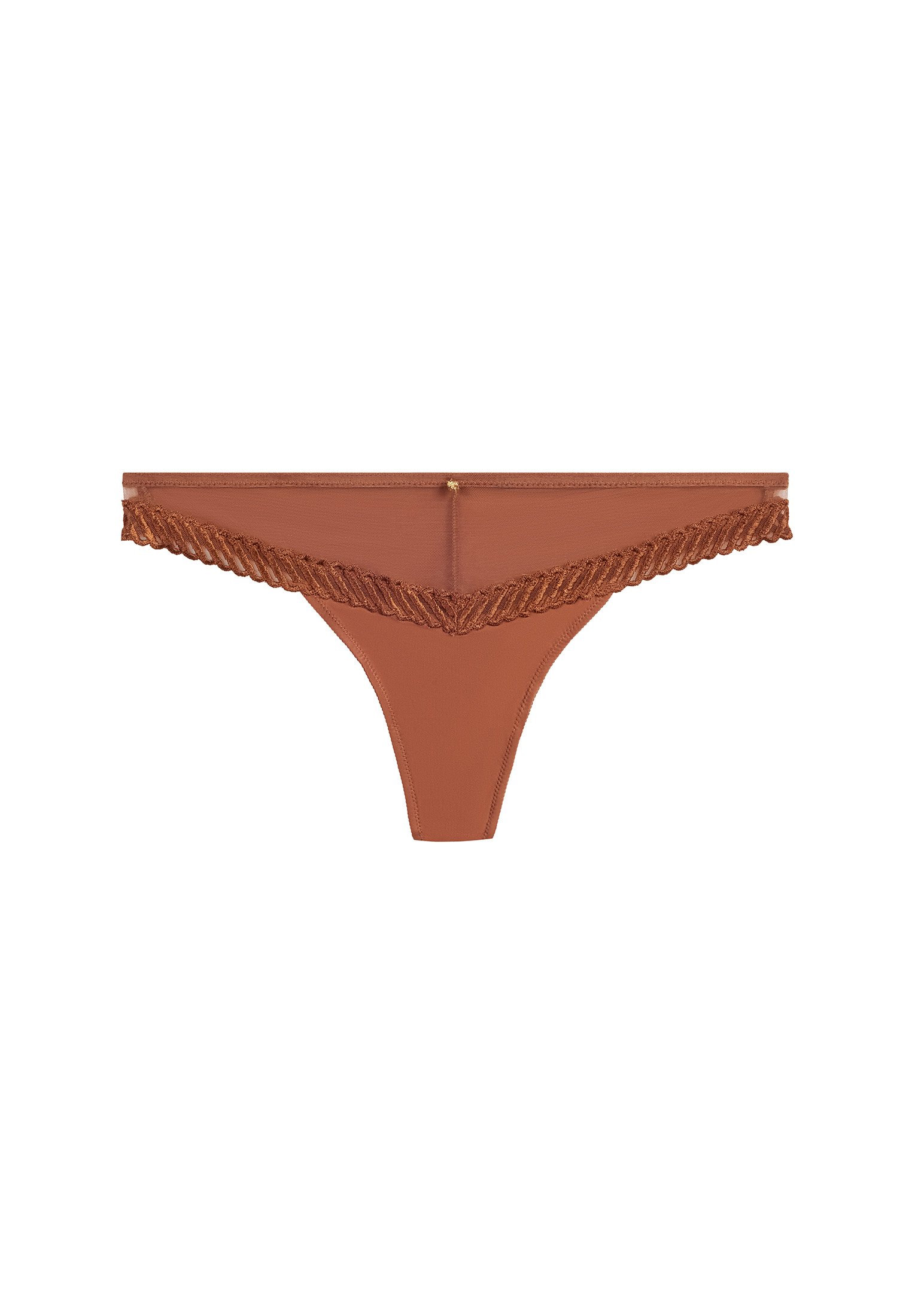Cotton tanga AUBADE Brown