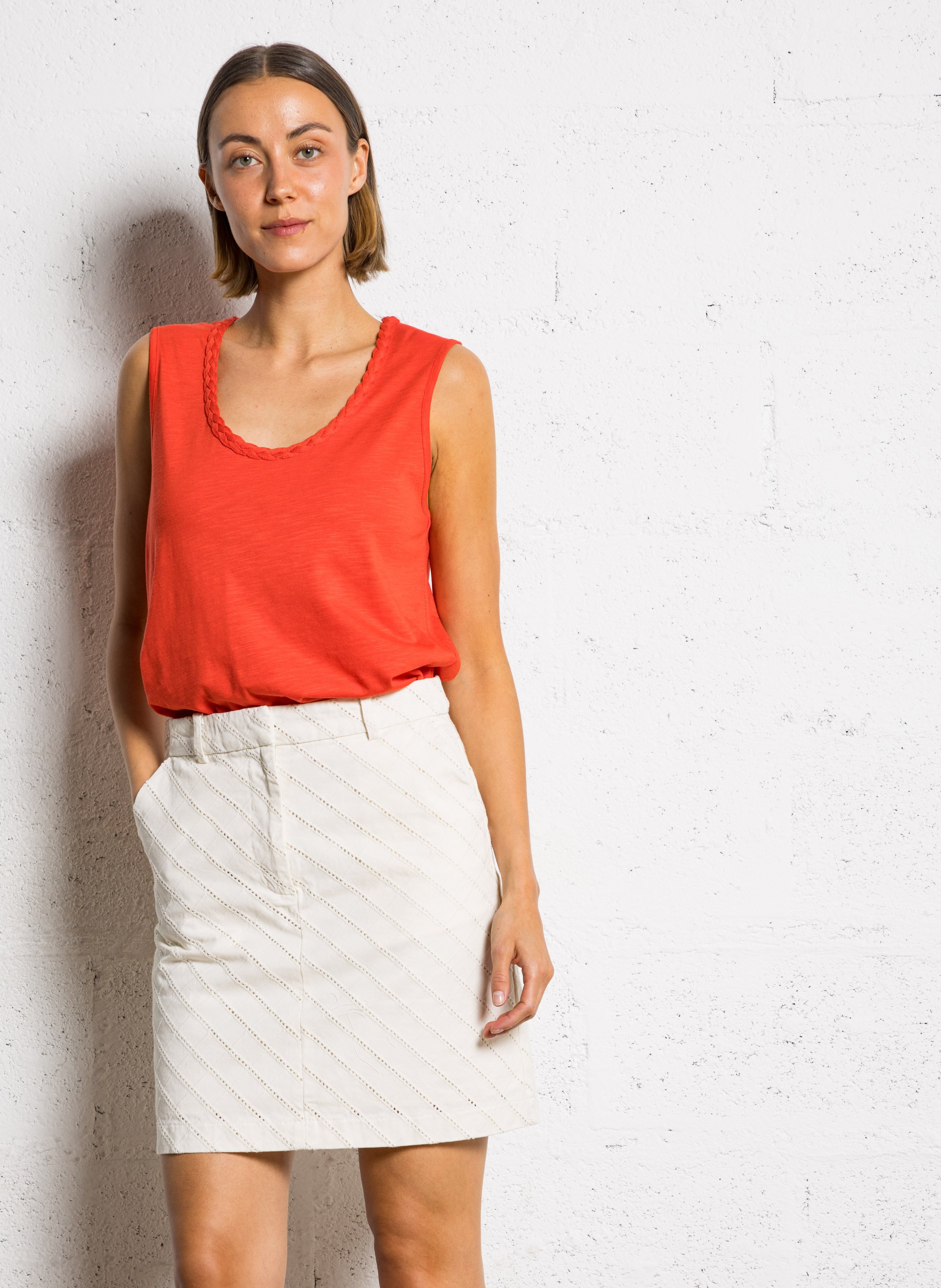 Double gauze skirt VILA Grey