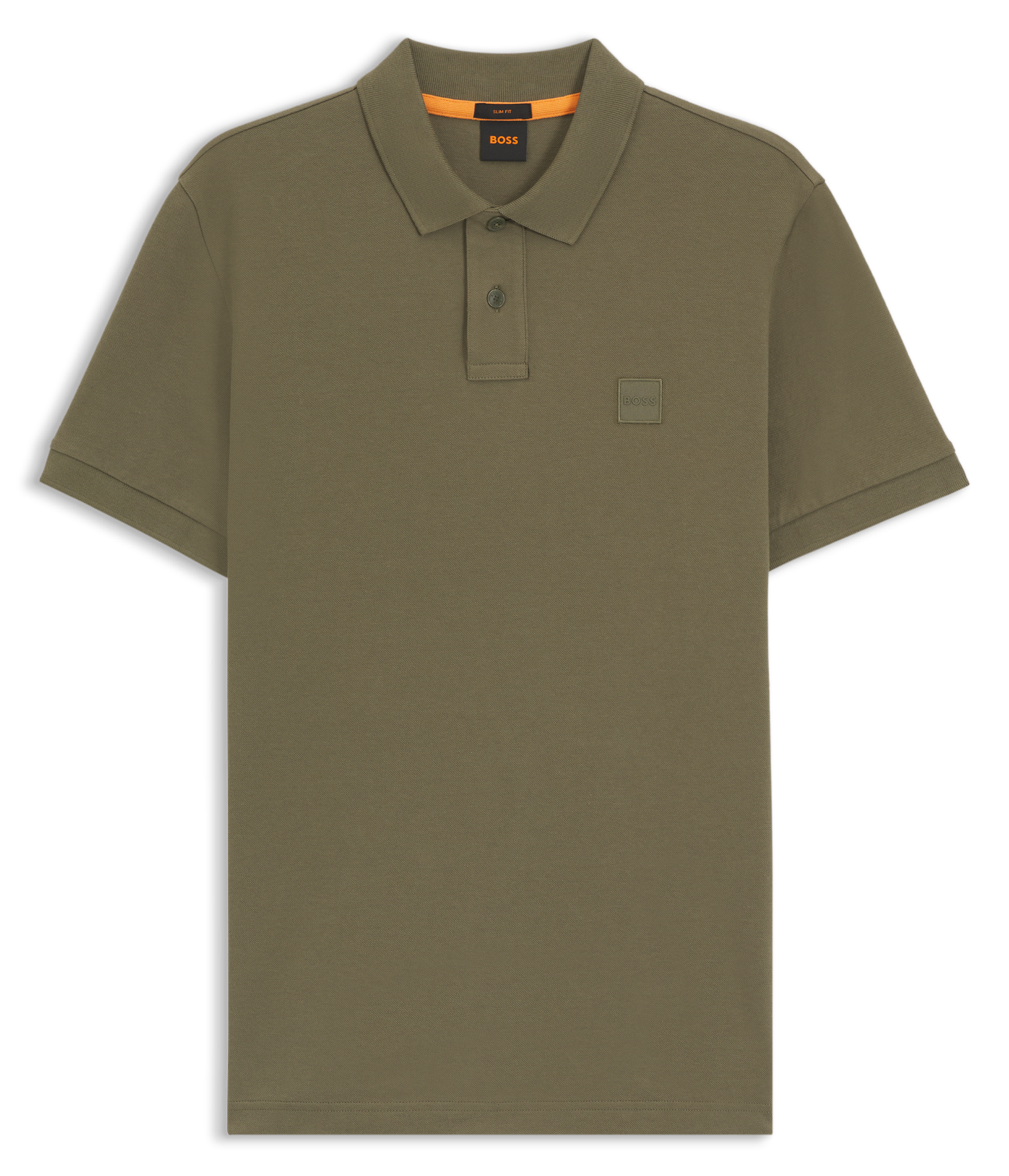 Slim-fit cotton-blend polo shirt BOSS Khaki