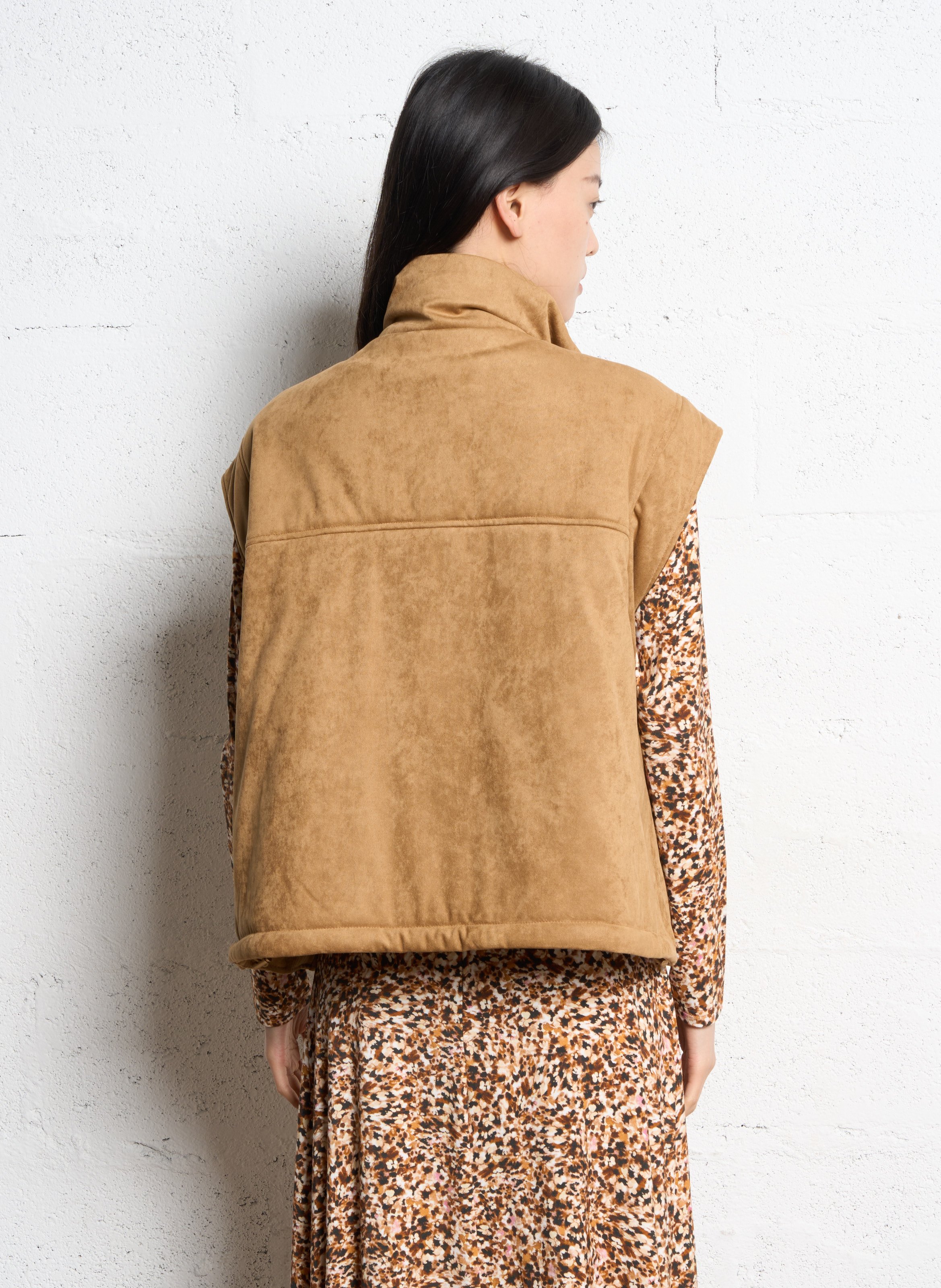 Veste oversize col montant SUNCOO Beige