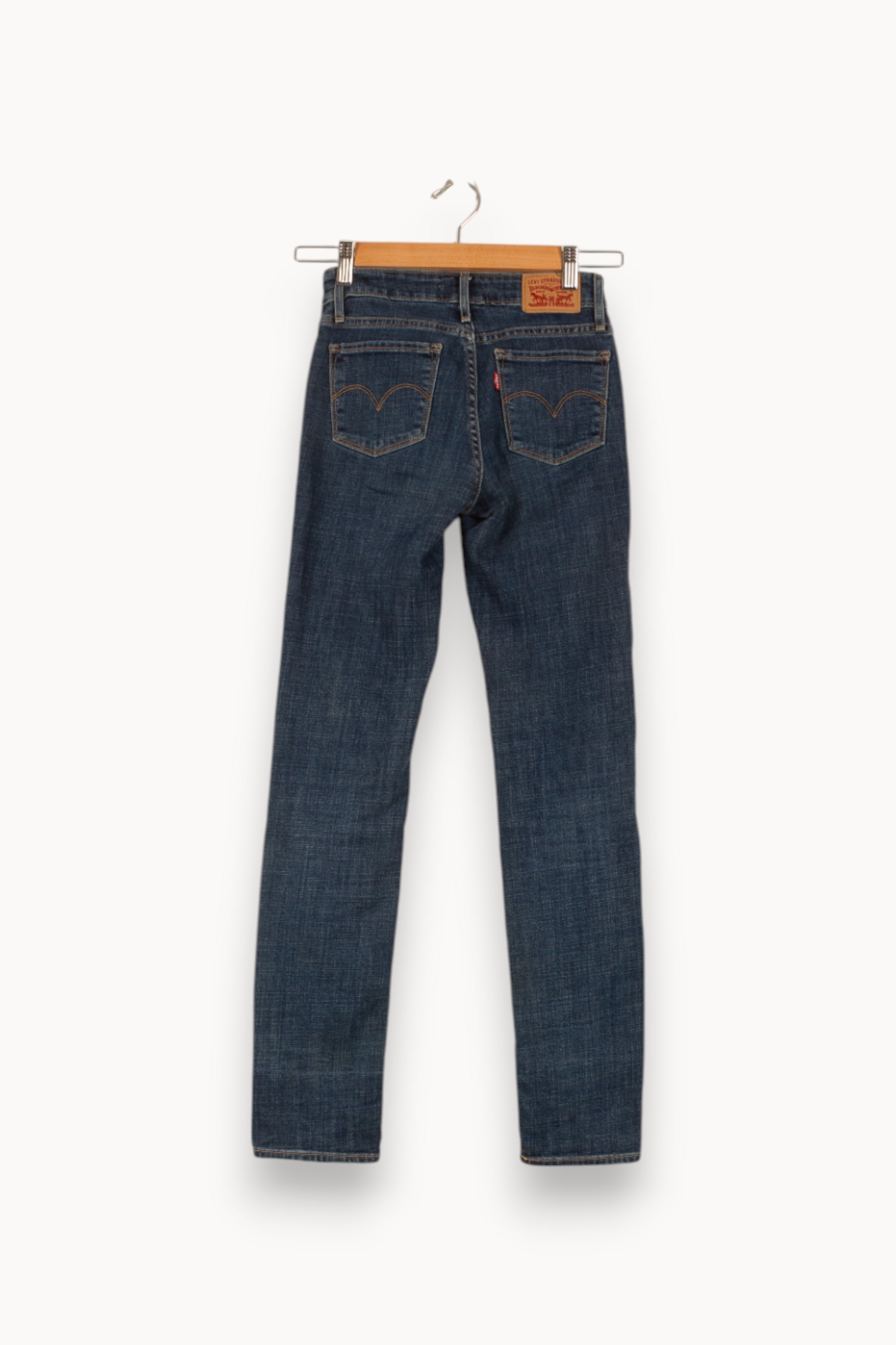 Cropped slim jeans with studs LEVI'S - Seconde main Blue