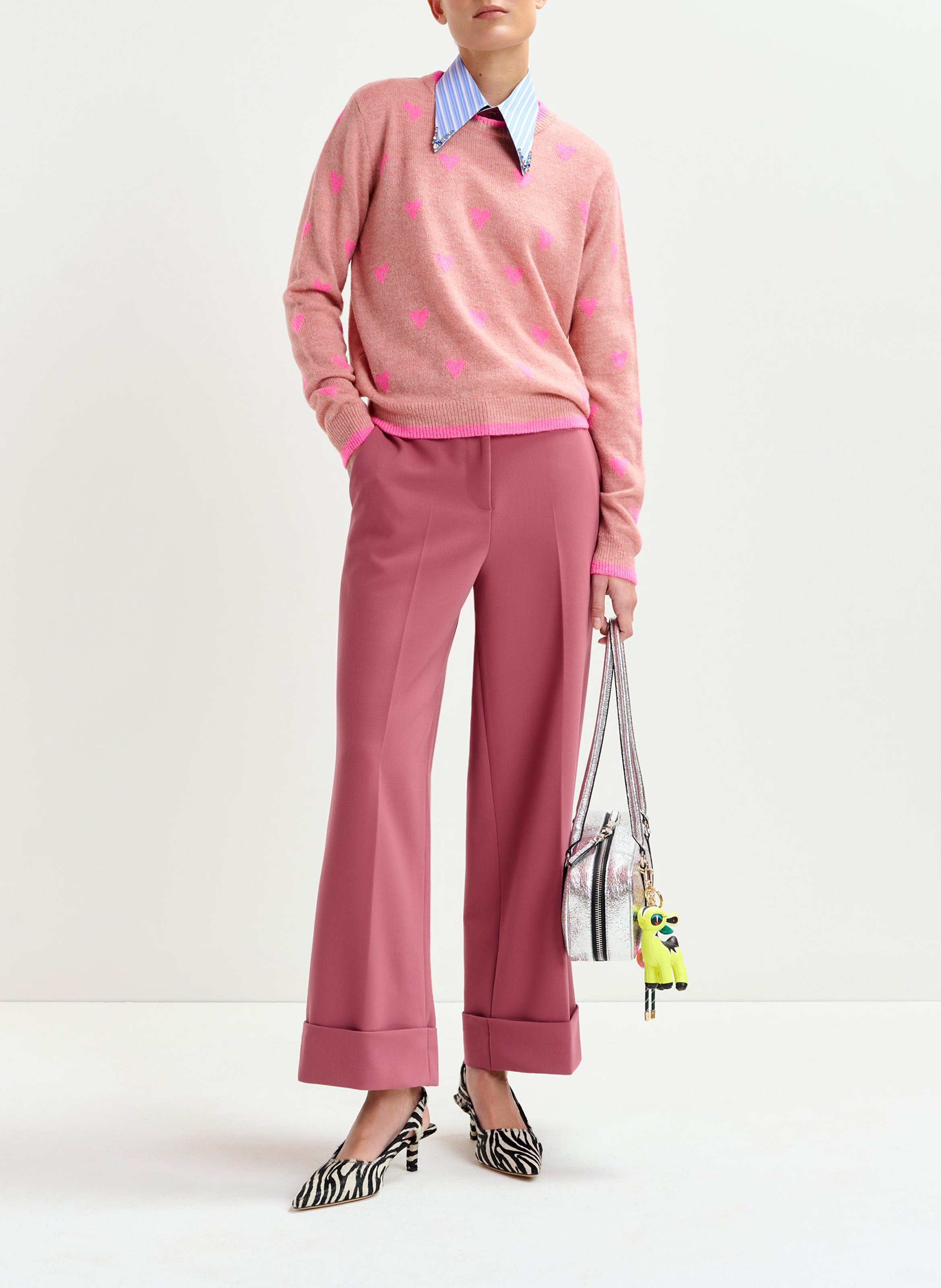 Pull droit en maille ESSENTIEL ANTWERP Rose