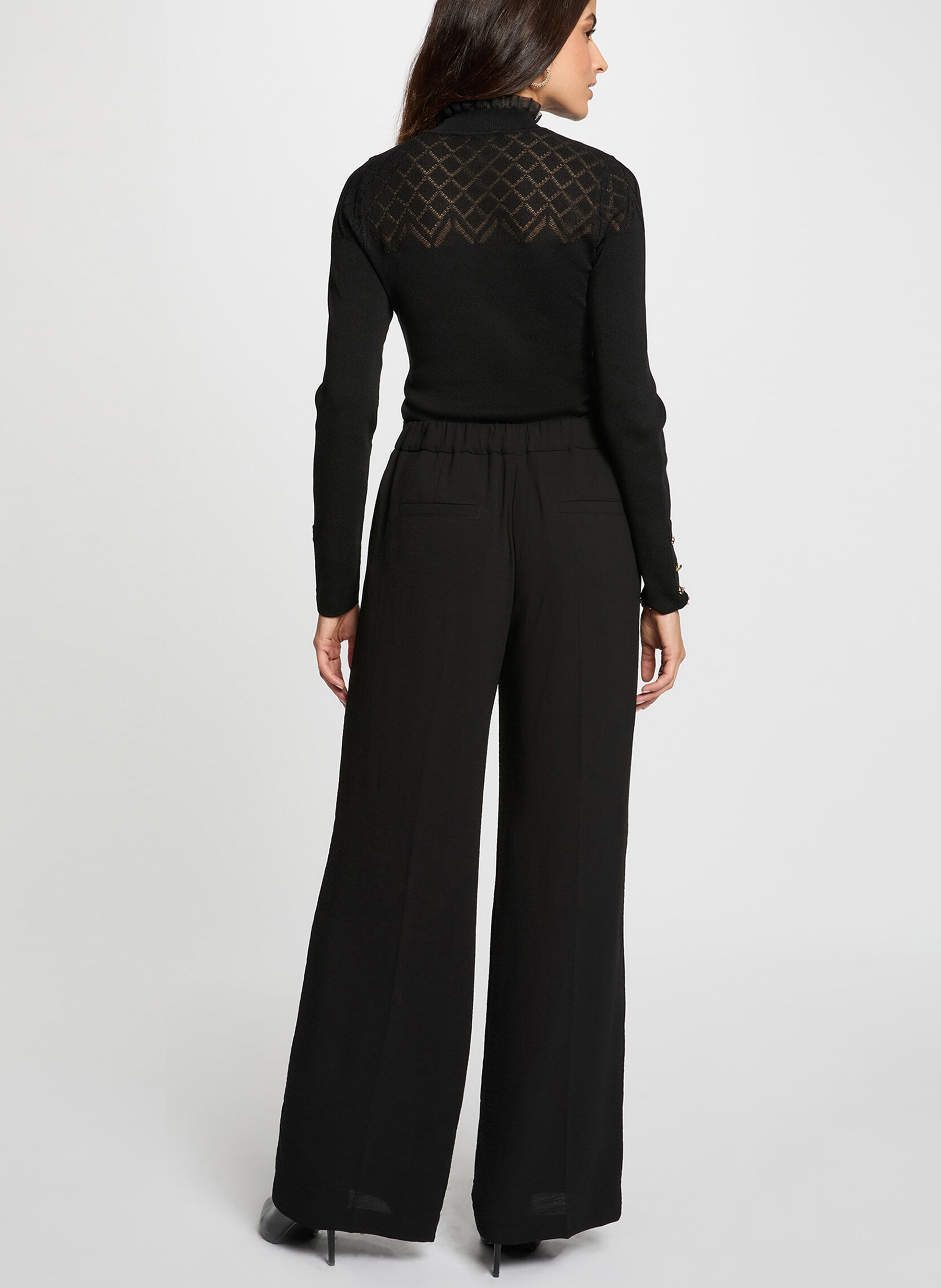 High-neck top MORGAN Black