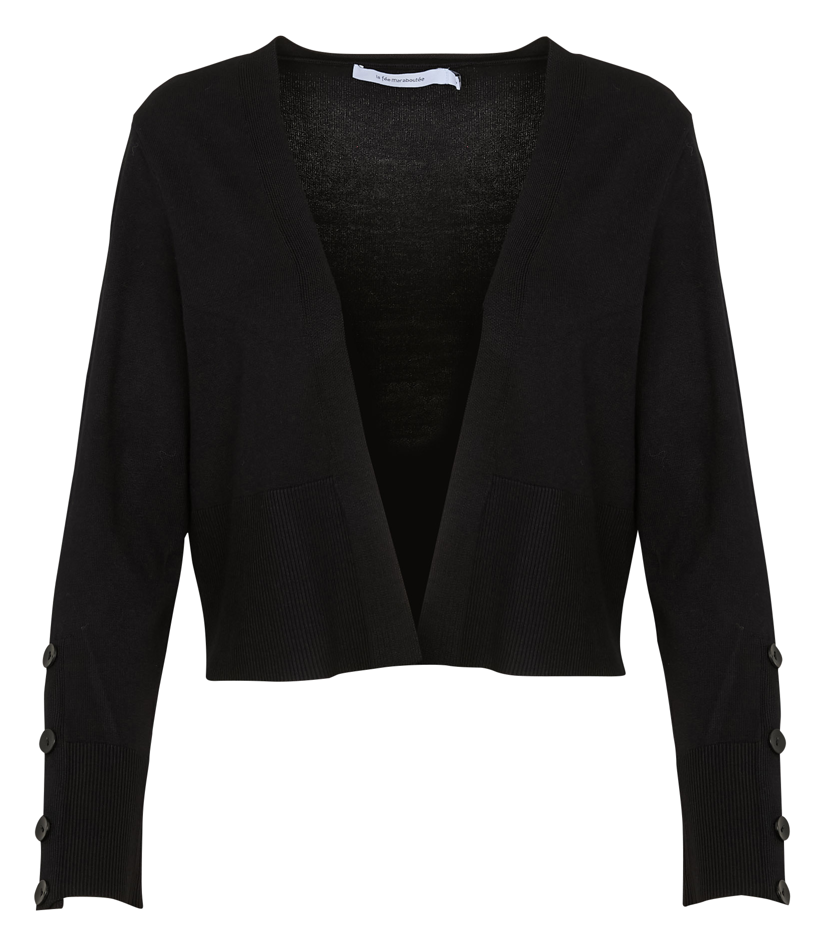 Short slim-fit vest LA FEE MARABOUTEE Black