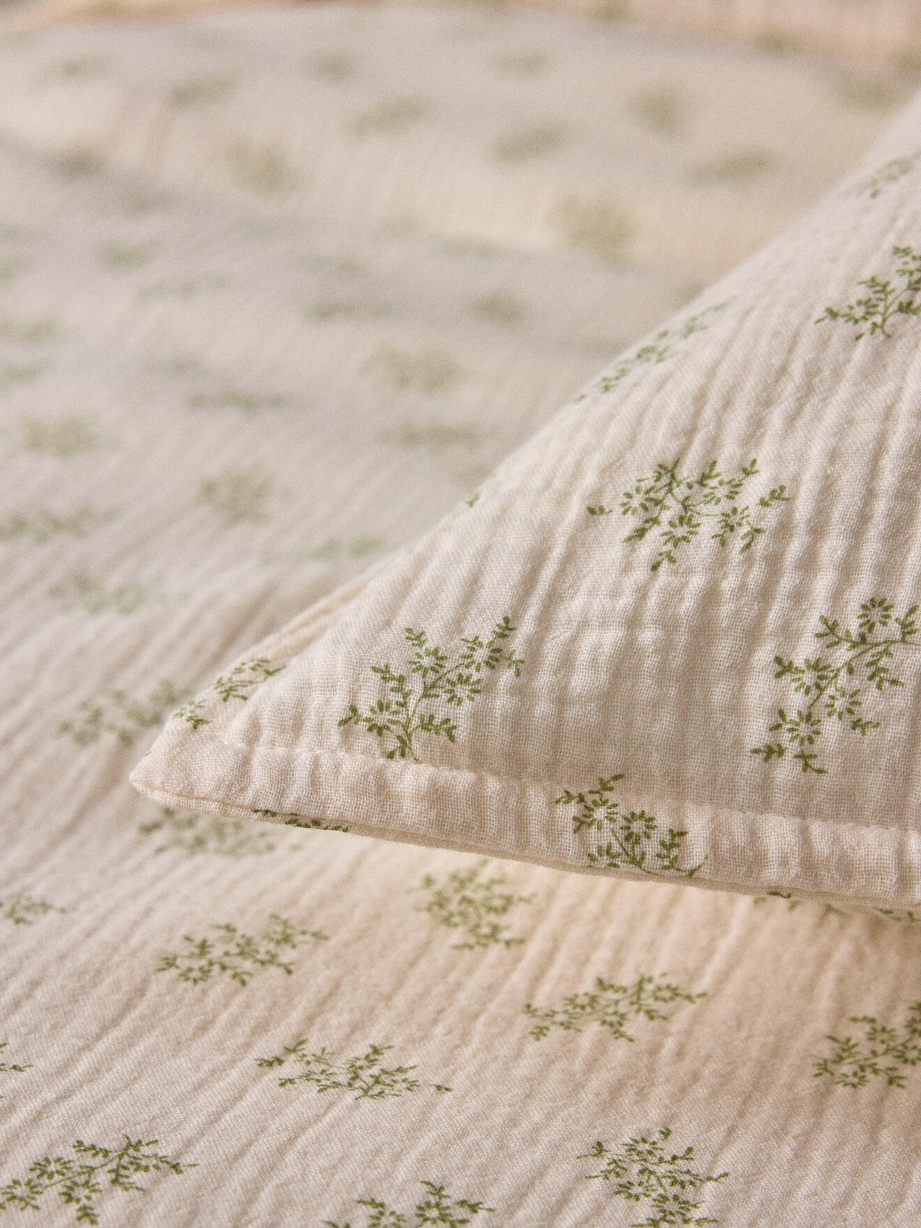 Cotton gauze pillowcase "abby" CYRILLUS Beige