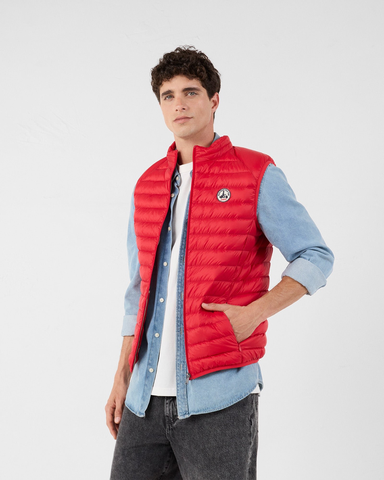 Sleeveless puffer jacket Tom JOTT Red