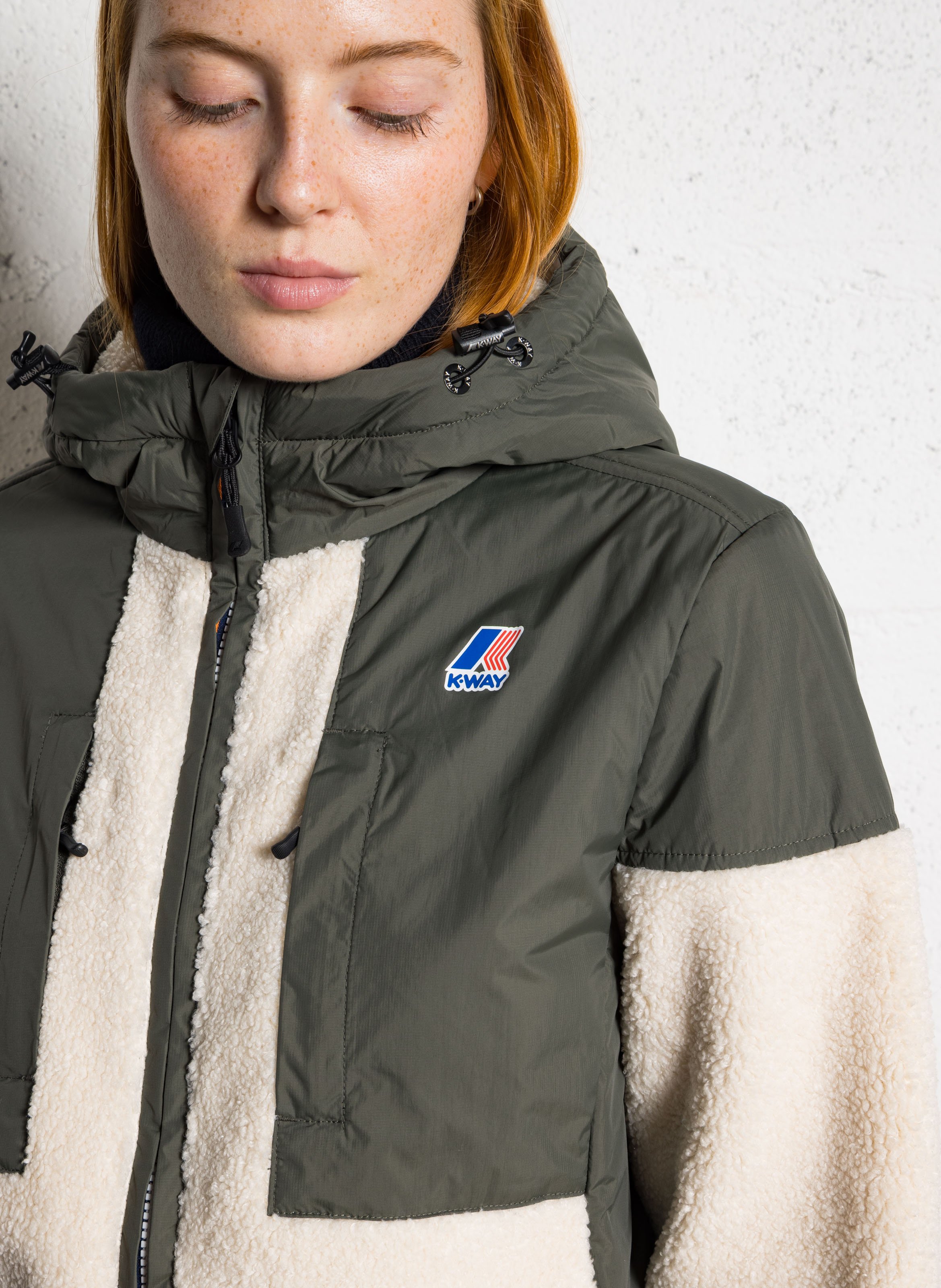 Fleecepullover mit Stehkragen K-WAY Grun