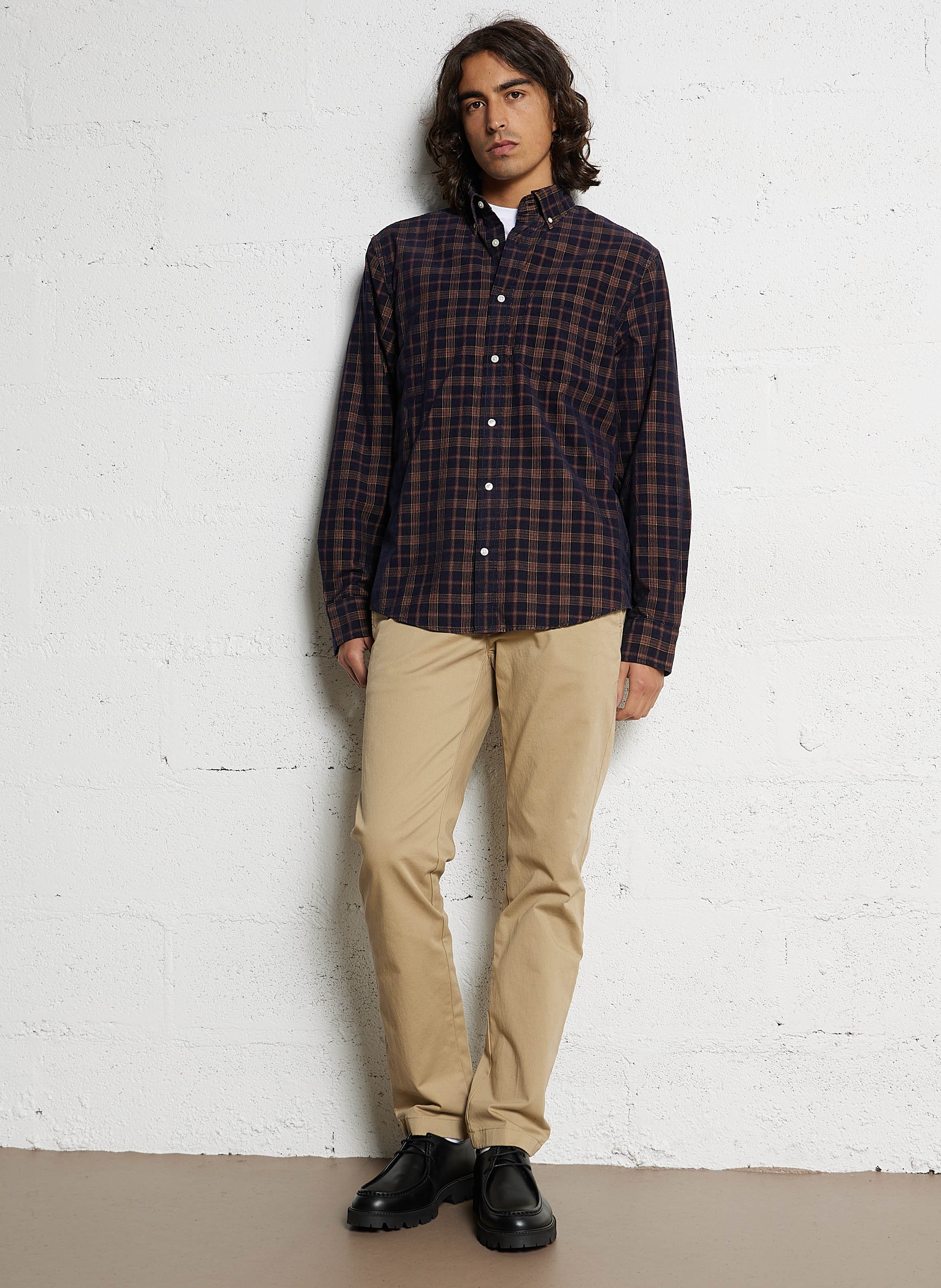 Straight cotton trousers GANT Green