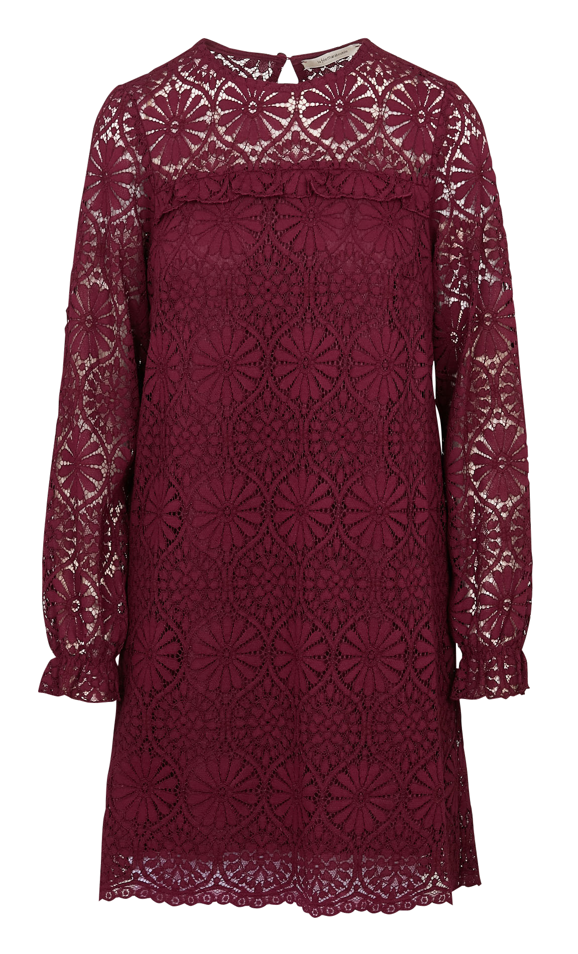 Kurzkleid aus Baumwoll-Mix mit Rundhalsausschnitt LA FEE MARABOUTEE Braun