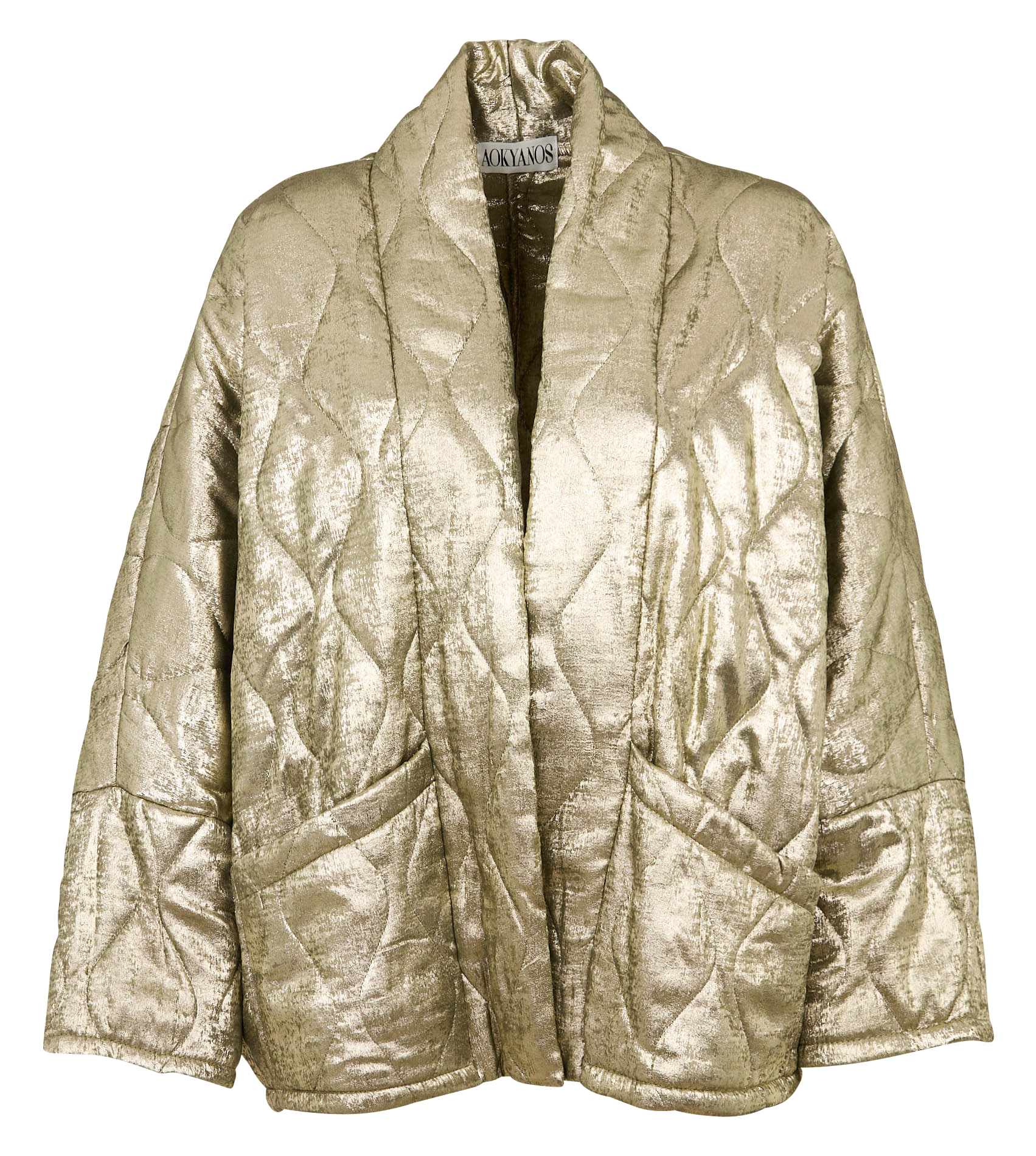 Oversize Metallic Jacket AOKYANOS Khaki