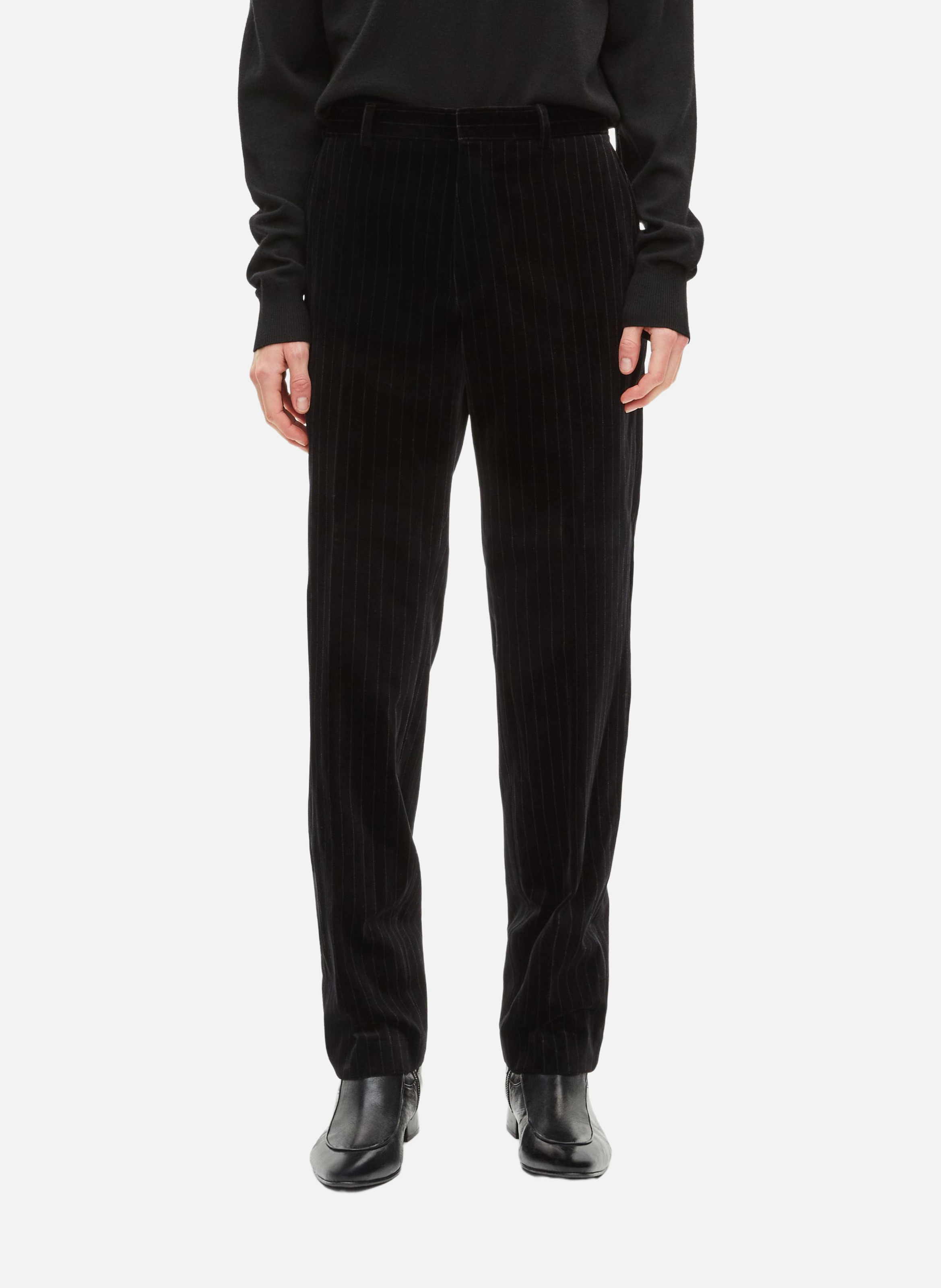 Straight velvet suit trousers THE KOOPLES Black