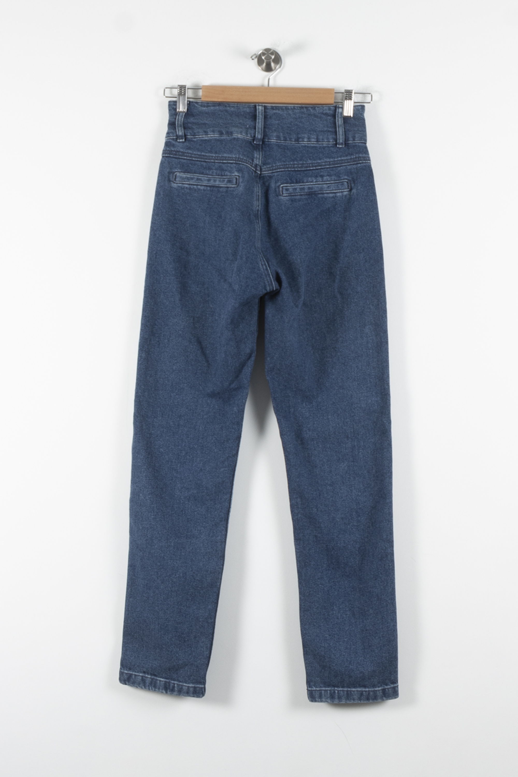 Cropped slim jeans with studs SEZANE - Seconde main Blue
