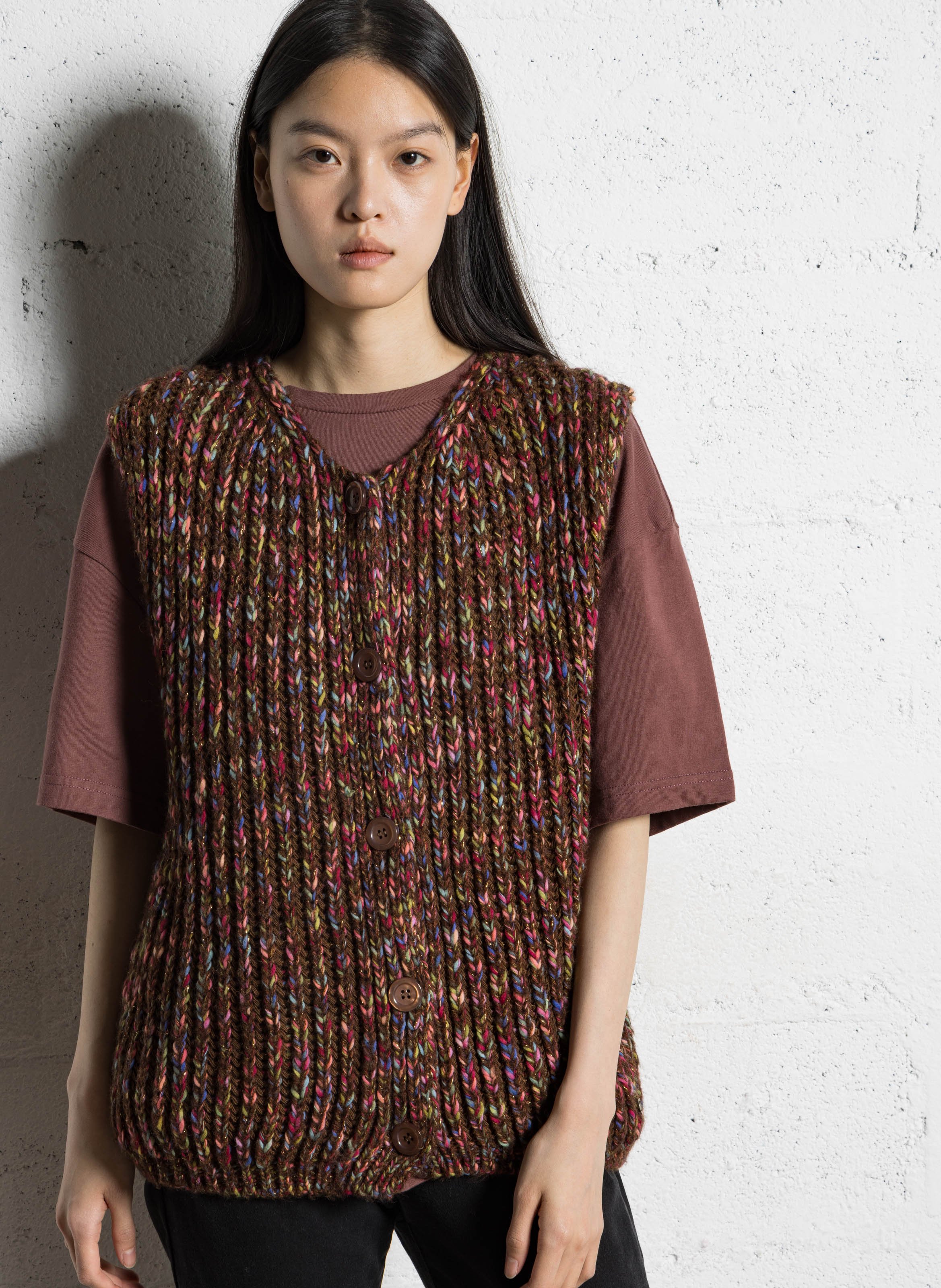 Gilet oversize col rond PLEASE