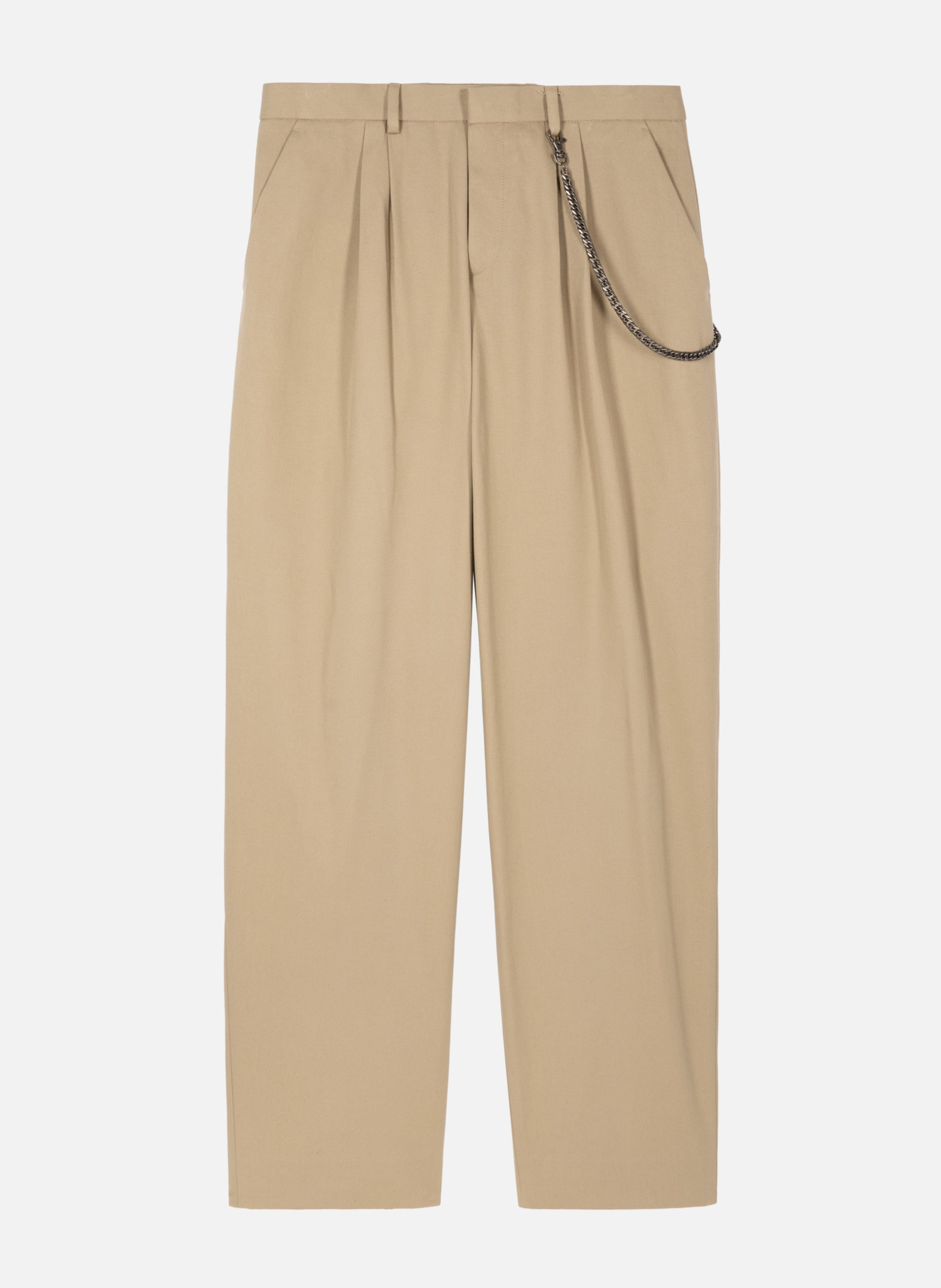 Wide-leg pleated trousers THE KOOPLES Beige