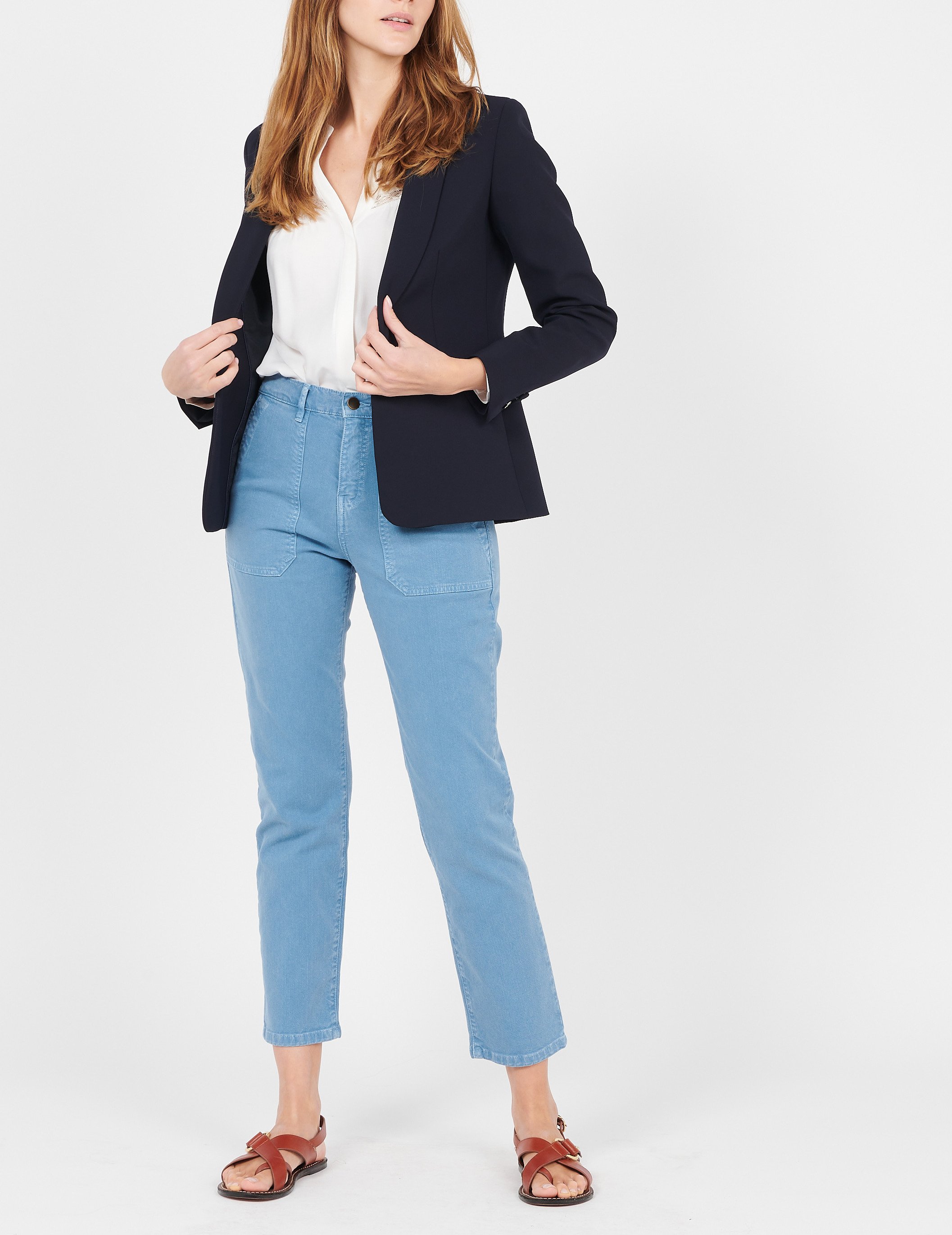 Veste col tailleur MAISON 123 Bleu