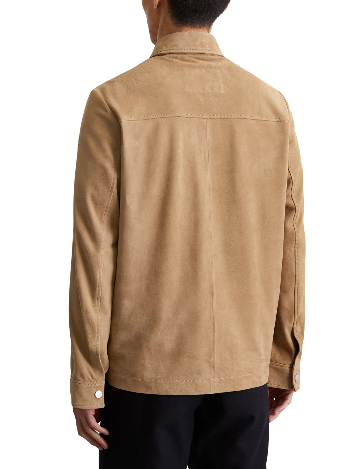 Lambskin leather jacket with classic collar MARC O'POLO Beige