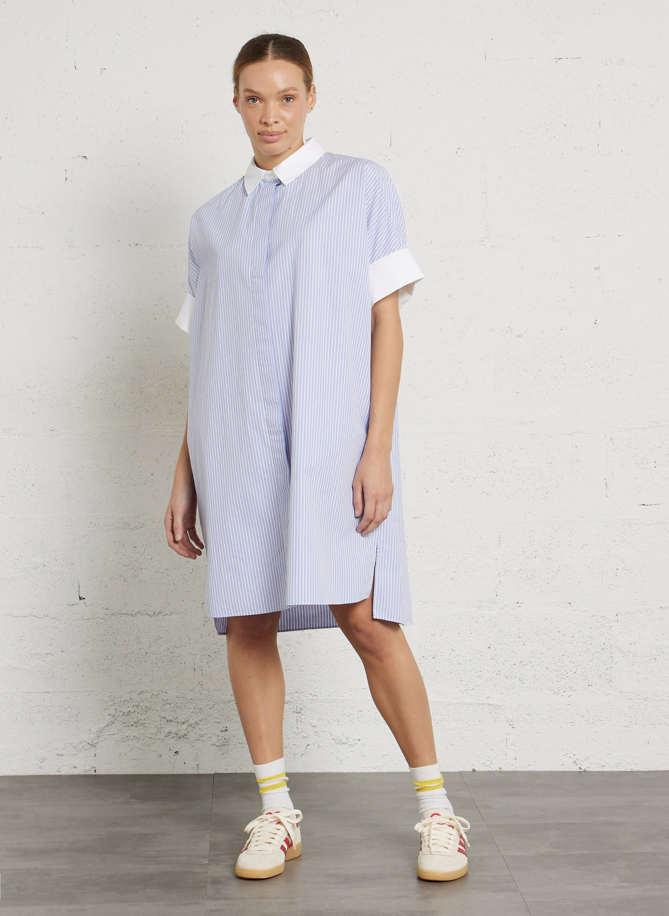 Katoenen overhemdjurk BELLEROSE Violet