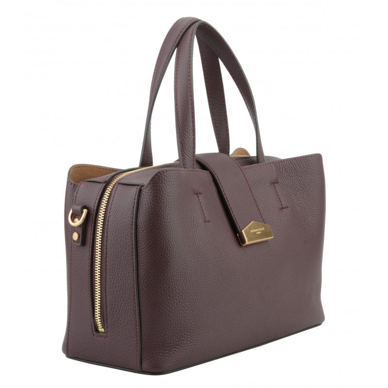 Calfskin leather handbag POURCHET Red