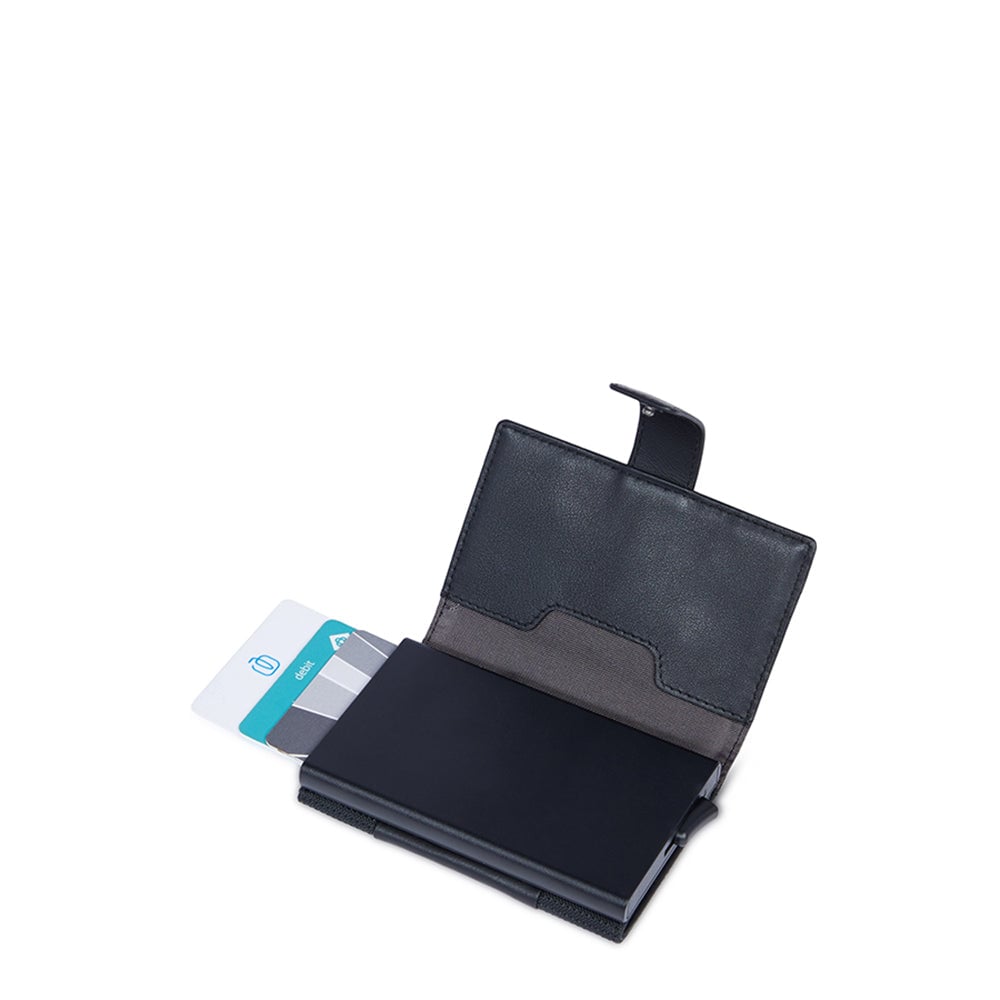 Metal credit card holder with RFID protection PIQUADRO Black
