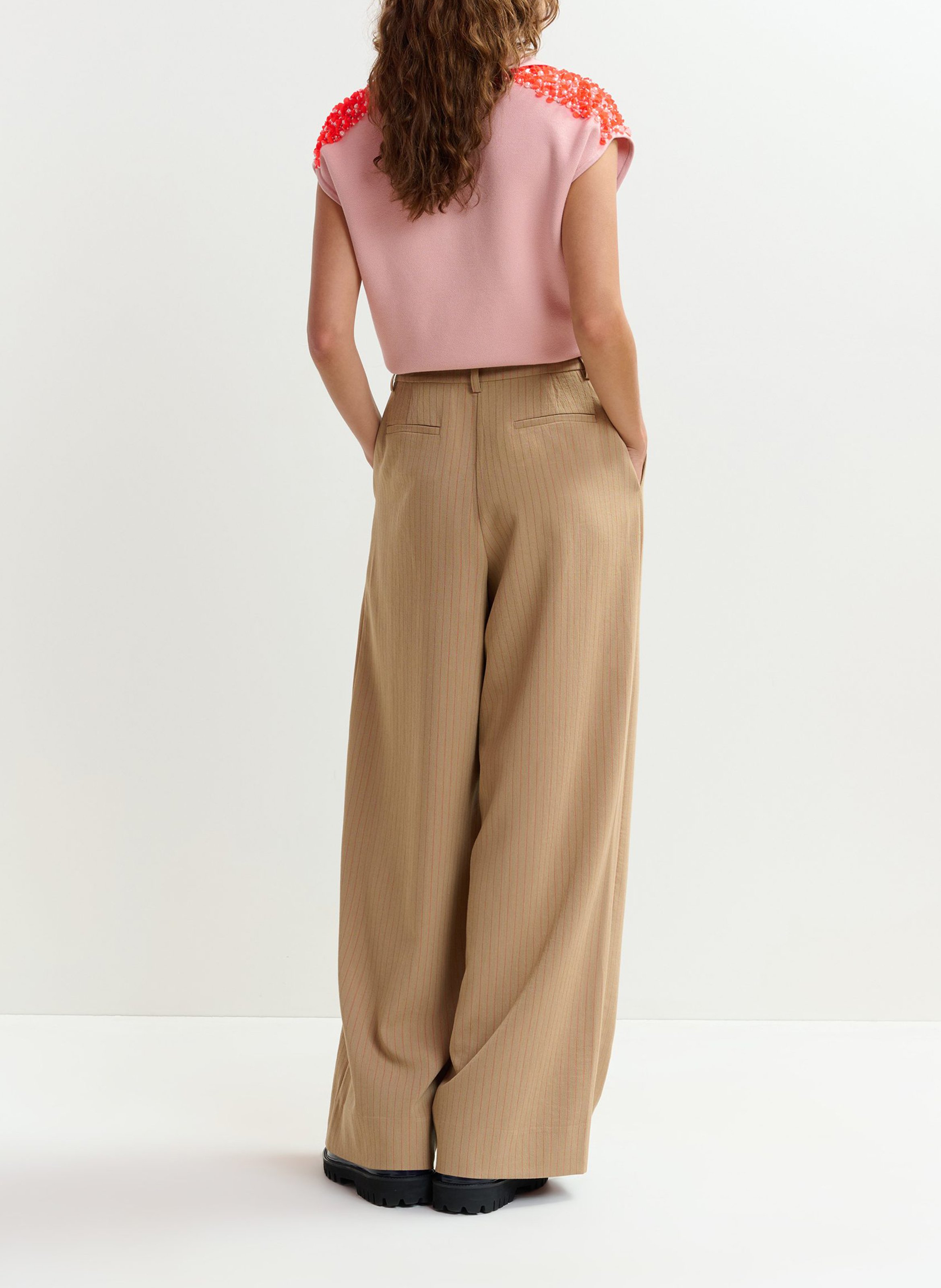 Top with polo shirt collar ESSENTIEL ANTWERP Pink